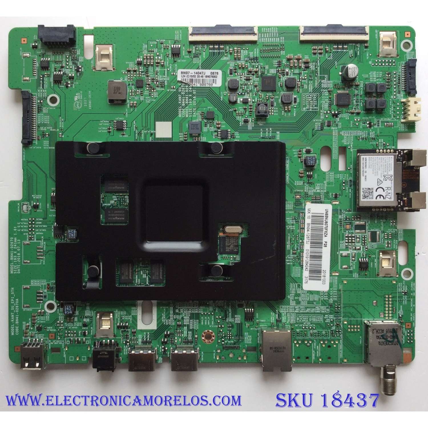 MAIN PARA TV SAMSUNG 4K·UHD·HDR / NUMERO DE PARTE BN94-12873J / BN41-02670A / BN97-14047J / BN9412873J / PANEL CY-NN065HGYV1H / MODELOS UN65NU6070 / UN65NU6070FXZA ZA02 / UN65NU6080FXZA / UN65NU6900 / UN65NU6900FXZC / UN65NU6900FXZA ZA02