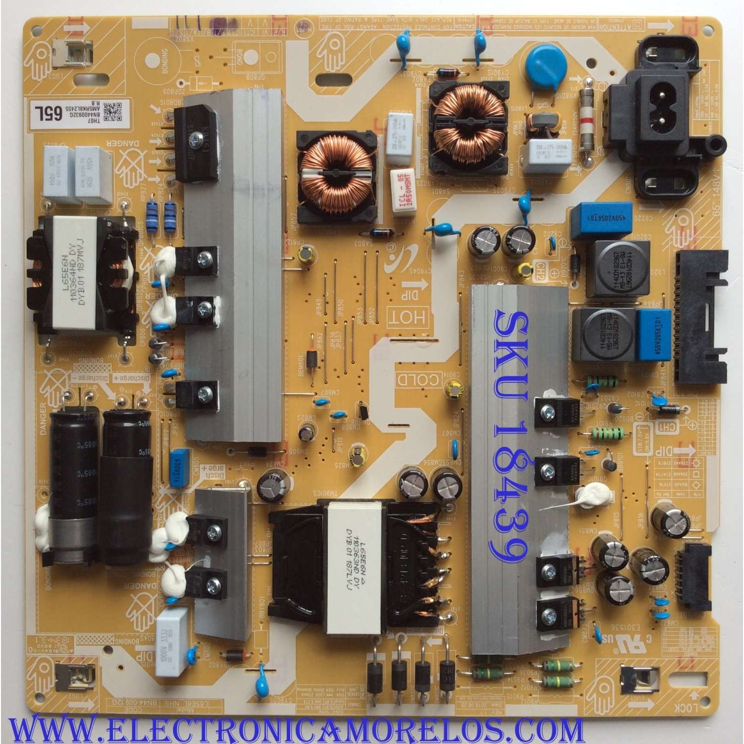 FUENTE DE PODER PARA TV SAMSUNG / NUMERO DE PARTE BN4400932G / BN44-00932G / L65E6L_NHS / MODELOS UN65NU6070FXZA ZA02 / UNU7090 / UE65NU6025 / UE65NU7090 / UE65NU7090 / UE65NU7020 / UN65NU6900 / UN65NU6080 / UN65NU6070 / MAS MODELOS EN DESCRIPCIÓN 