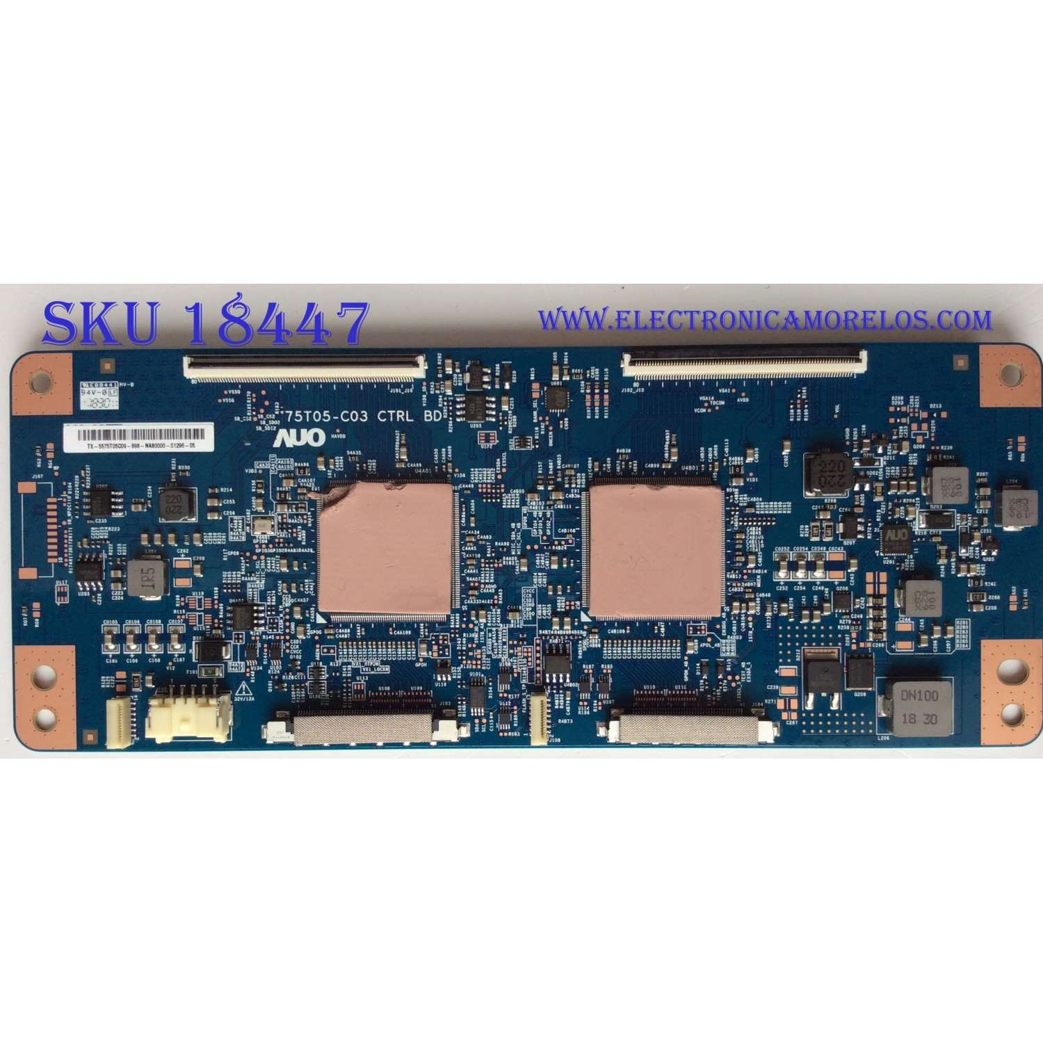 T-CON PARA TV SONY 4K UHD SMART TV / NUMERO DE PARTE 55.75T05.C09 / 5575T05C09 / 75T05-C03 CTRL BD / E88441 / PANEL T750QVF05.2 / MODELO XBR-75X900F / XBR75X900F