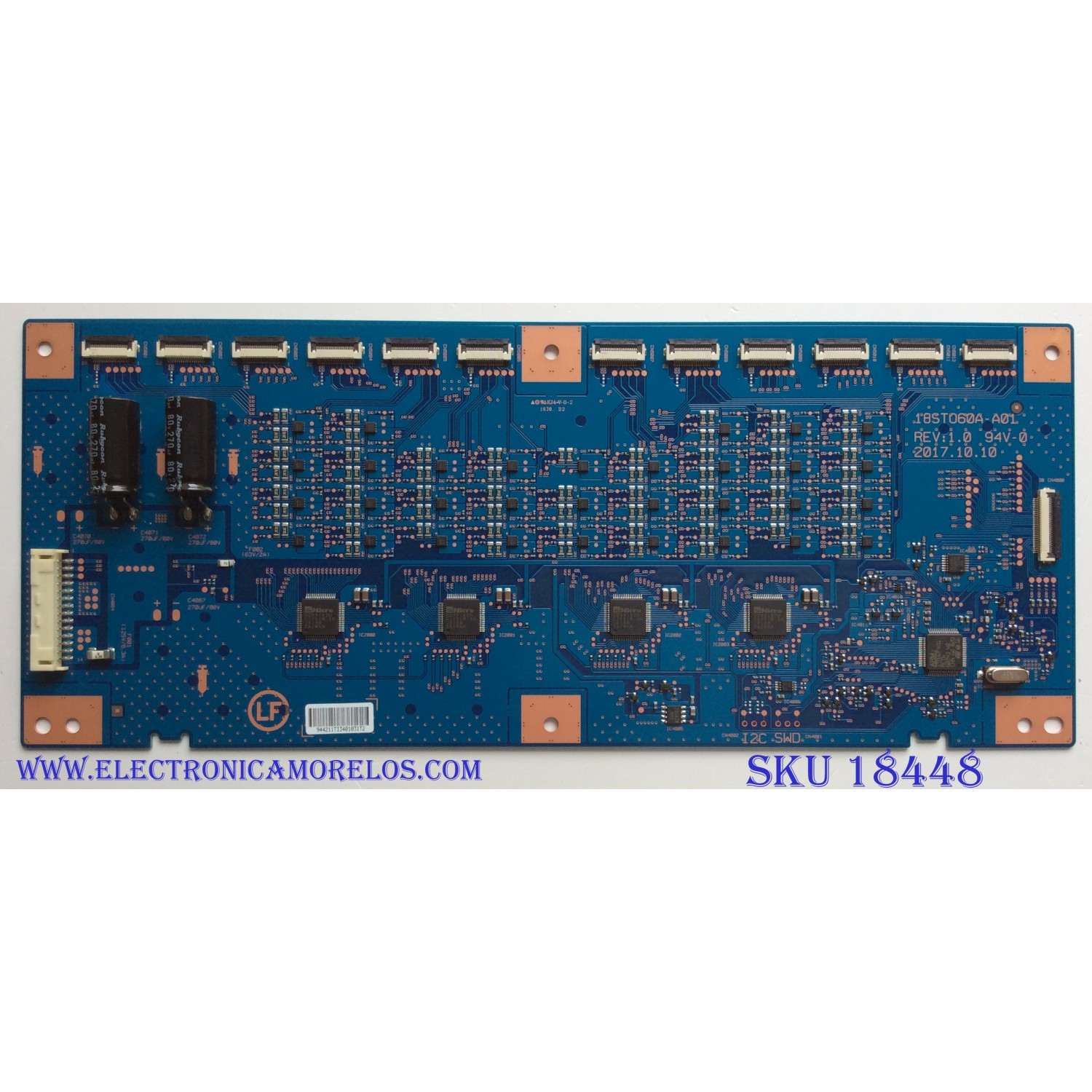 LED DRIVER PARA TV SONY 4K UHD SMART TV / NUMERO DE PARTE 944211T / 18STO60A-A01 / 18ST060A-A01 / PANEL T750QVF05.2 / MODELO XBR-75X900F / XBR75X900F