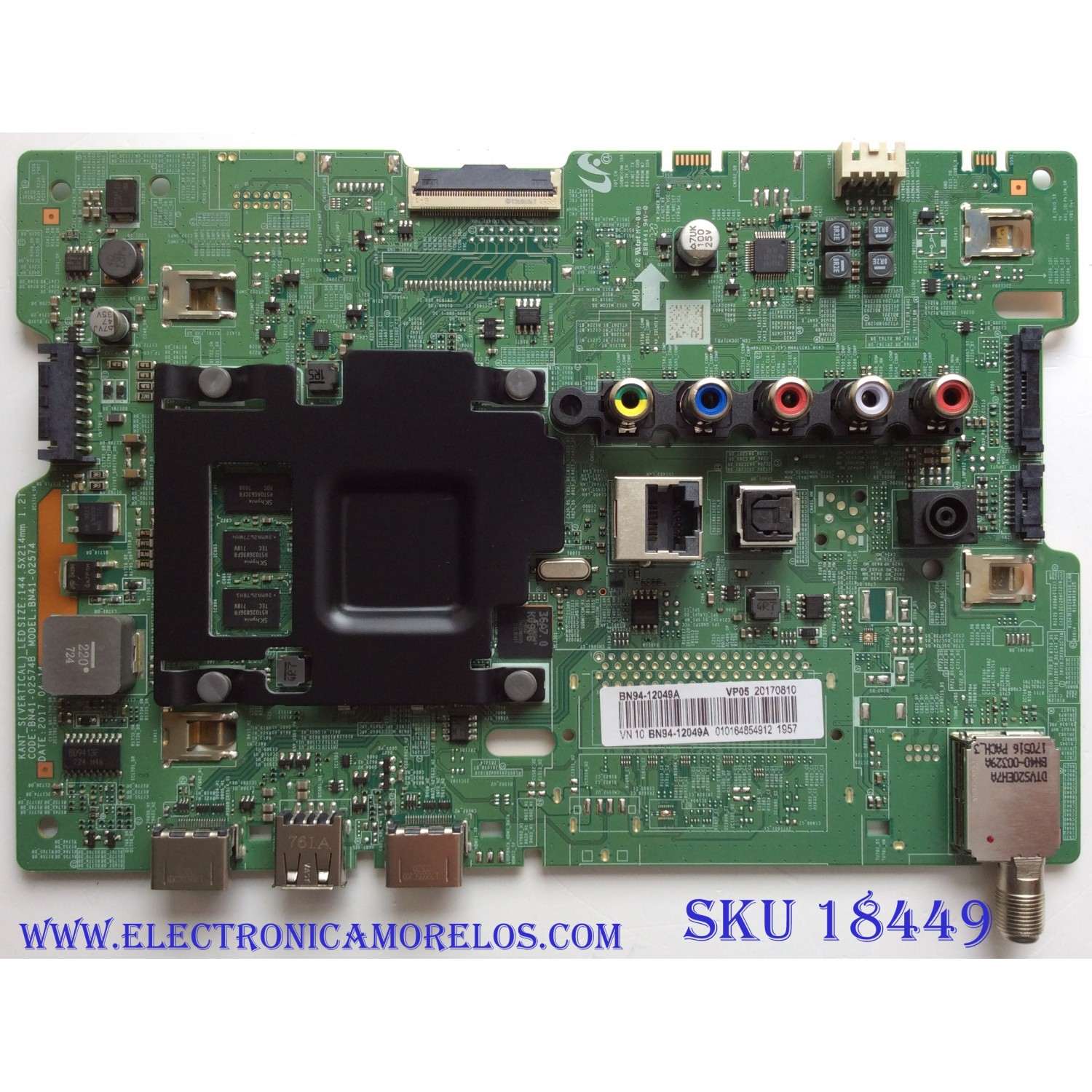 MAIN PARA TV SAMSUNG FHD ((SMART TV)) / NUMERO DE PARTE BN94-12049A / BN41-02574B / BN9412049A / PANEL CY-JM032BGER2V / DISPLAY HV320FHB-N10 / MODELO UN32M5300 / UN32M5300AFXZA XA01