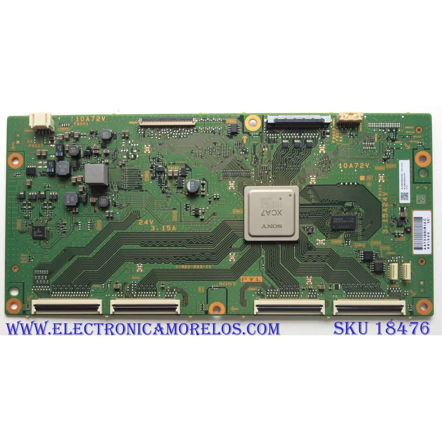 T-CON PARA TV SONY / NUMERO DE PARTE A-1804-634-C / A1804634C / A1803557A / 1-883-893-11 / PANEL LTY550HQ03-007 / MODELO KDL-55HX729