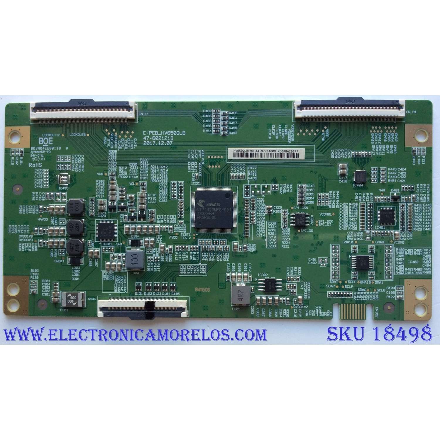 T-CON / SHARP 44-9771460O / 47-6021218 / HV650QUBF90 / C-PCB-HV650QUB / 47-97714600 / PANEL HD650S1U71-L1\S0\GM\ROH / MODELOS LC-65Q6020U / LC-65Q7300U / LC-65Q7330U / LC-65Q7370U / 65R6E / V656-G4 / V656-G4 LH/65R6E1 / M656-H4 LBPFB6 / LBPFB6KW 