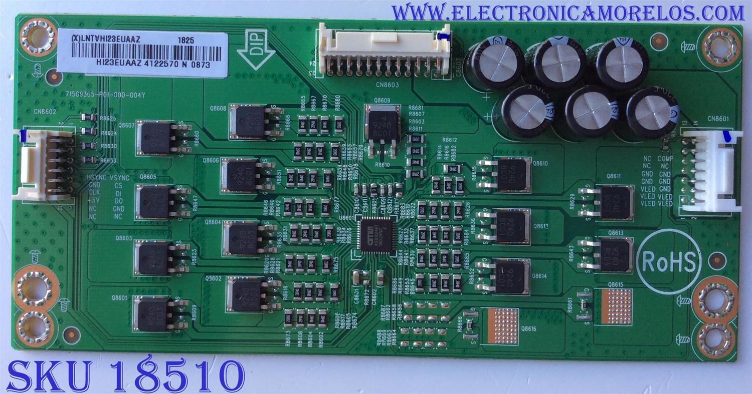 LED DRIVER PARA TV VIZIO / NUMERO DE PARTE LNTVHI23EUAAZ / 715G9365-P01-000-004Y / E342828 / HI23EUAAZ / PANEL TPT650UA-QVN06.U REV:S300AJ / MODELO E65-E1 / E65-E1 LTCWWV  / E65-E1 LTCWWVMU