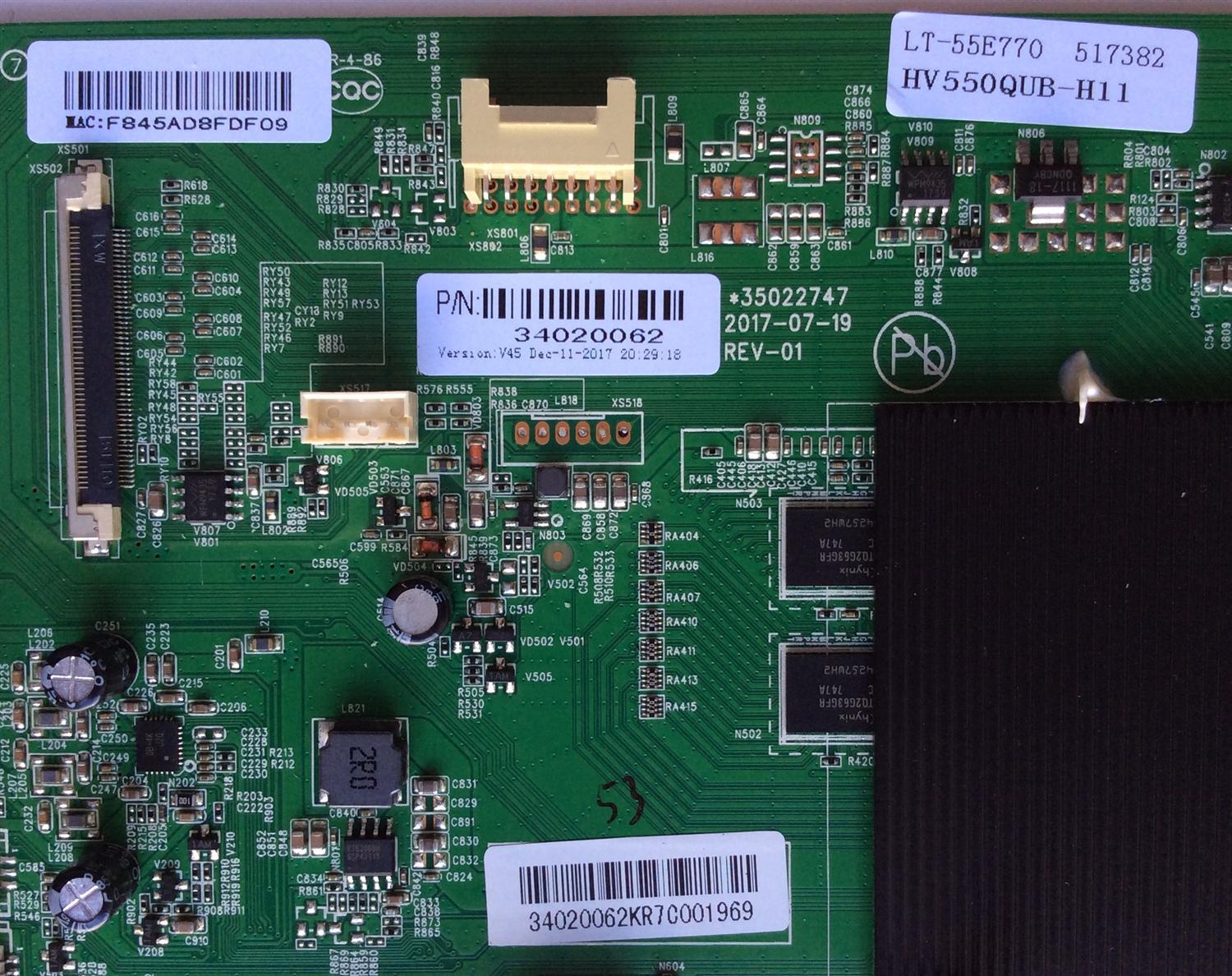 MAIN / JVC 34020062 / LT-55E770 / PANEL HV550QUB-H11 / MODELO LT-55E770 - Imagen 2