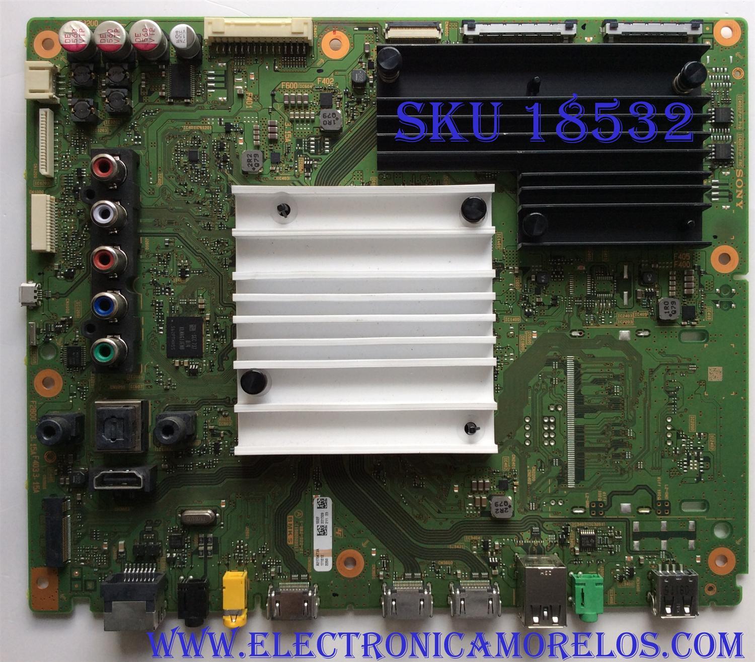 MAIN ORIGINAL PARA TV SONY / NUMERO DE PARTE A-2170-502-A / A2170473A 552 / 1-982-022-21 / PANEL YD7S650DND01B / DISPLAY LSY650FJ01-B02 / MODELO XBR-65X900E / XBR65X900E 