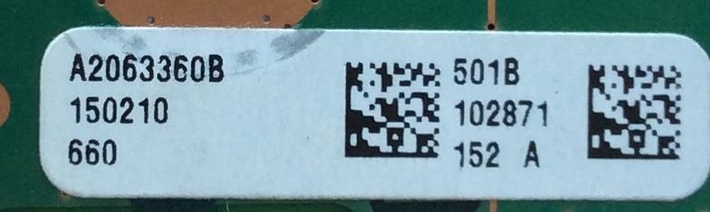 TARJETA TUNER A/V PARA TV SONY / NUMERO DE PARTE A2063360B 501 / 1-894-336-31 / 173543331 / A-2063-360-B 501 / 189433631 / PANEL YD4S650DTU01 / MODELO XBR65X950B / XBR-65X950B - Imagen 2