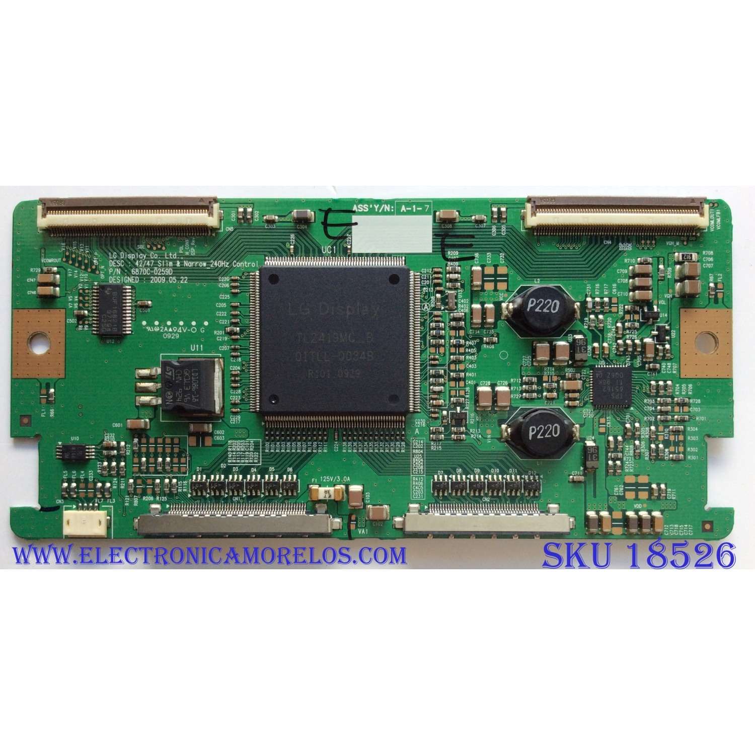 T-CON  LG 6871l-1928b / EAT60667501  / 1928B / 6870C-0259D / PANEL LC470WUD (SB)(M4) / MODELO 47SL85-UA AUSVLJR	