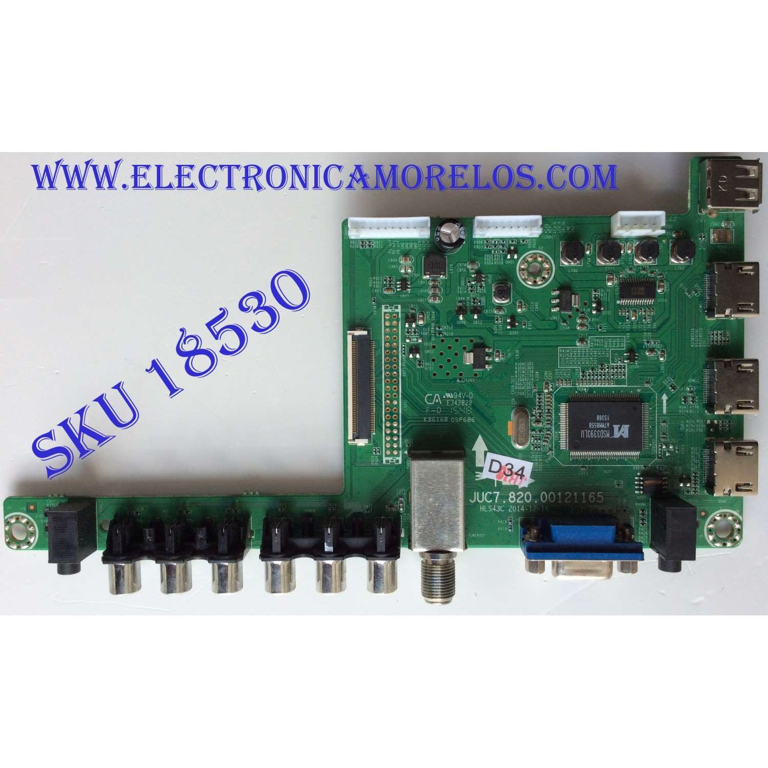 MAIN / HITACHI 999P5C / JUC7.820.00121165 / HLS43C 2014-12-16 / PANEL C490F14-E6-L / MODELO LE49A509	