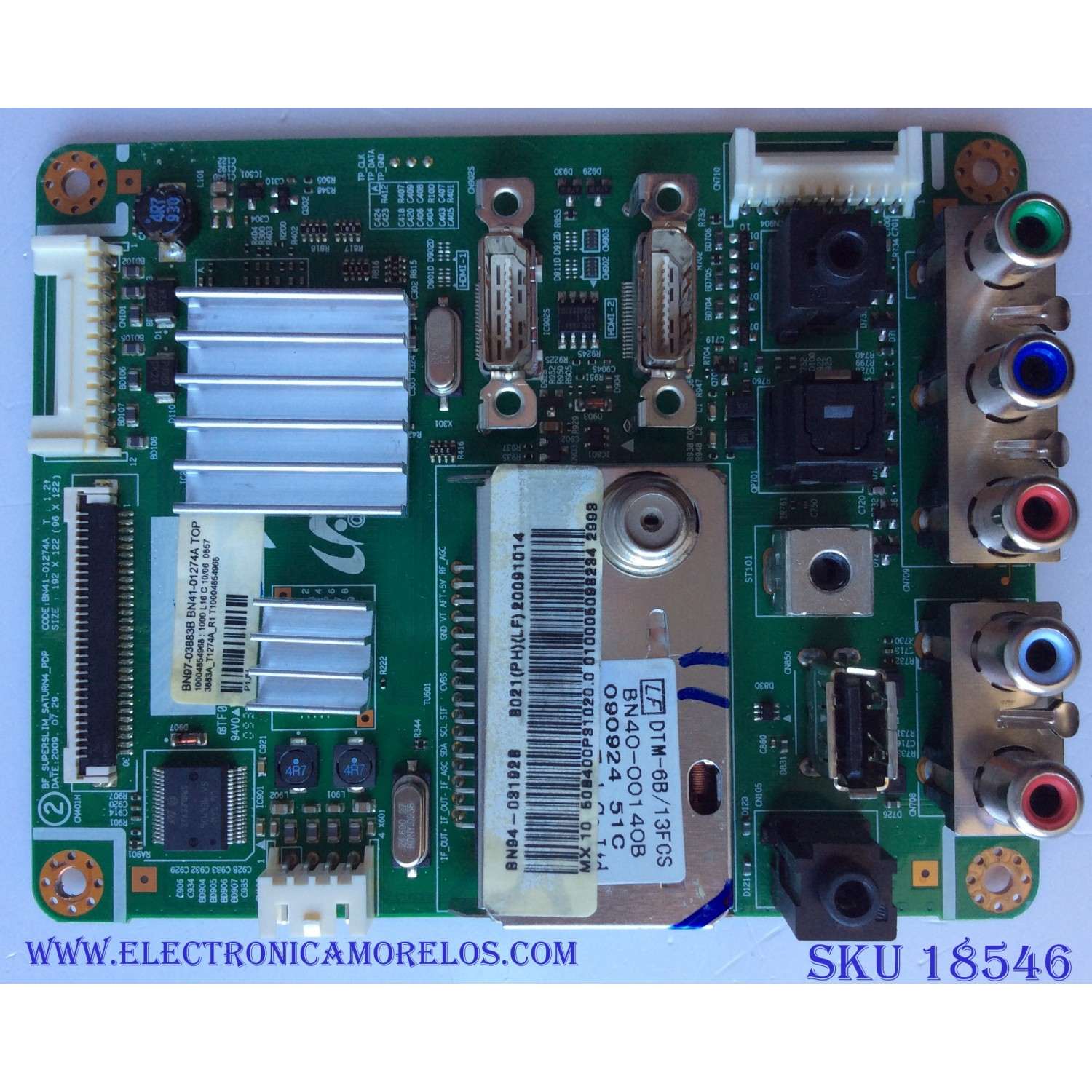 MAIN PARA TV  SAMSUNG NUMERO DE PARTE   BN94-03192B / BN97-03883B / BN41-01274A / PANEL S50HW-YD12 / S50HW-YB05 / MODELO PN50B400P3DXZA LU04	