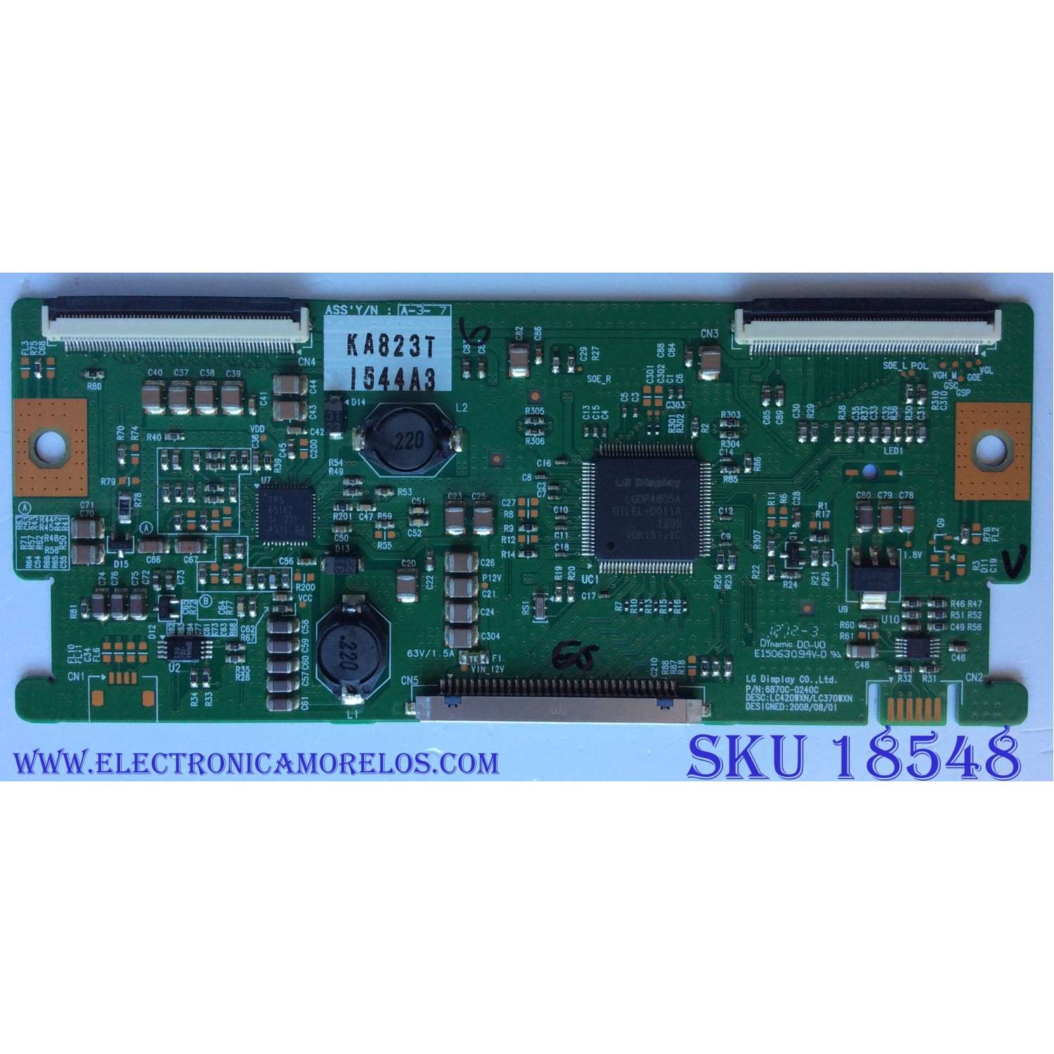 T-CON / 6871L-0544A / 544A / 6870C-0240C / MODELO 37" / PANEL LC370WXN-SBD1	