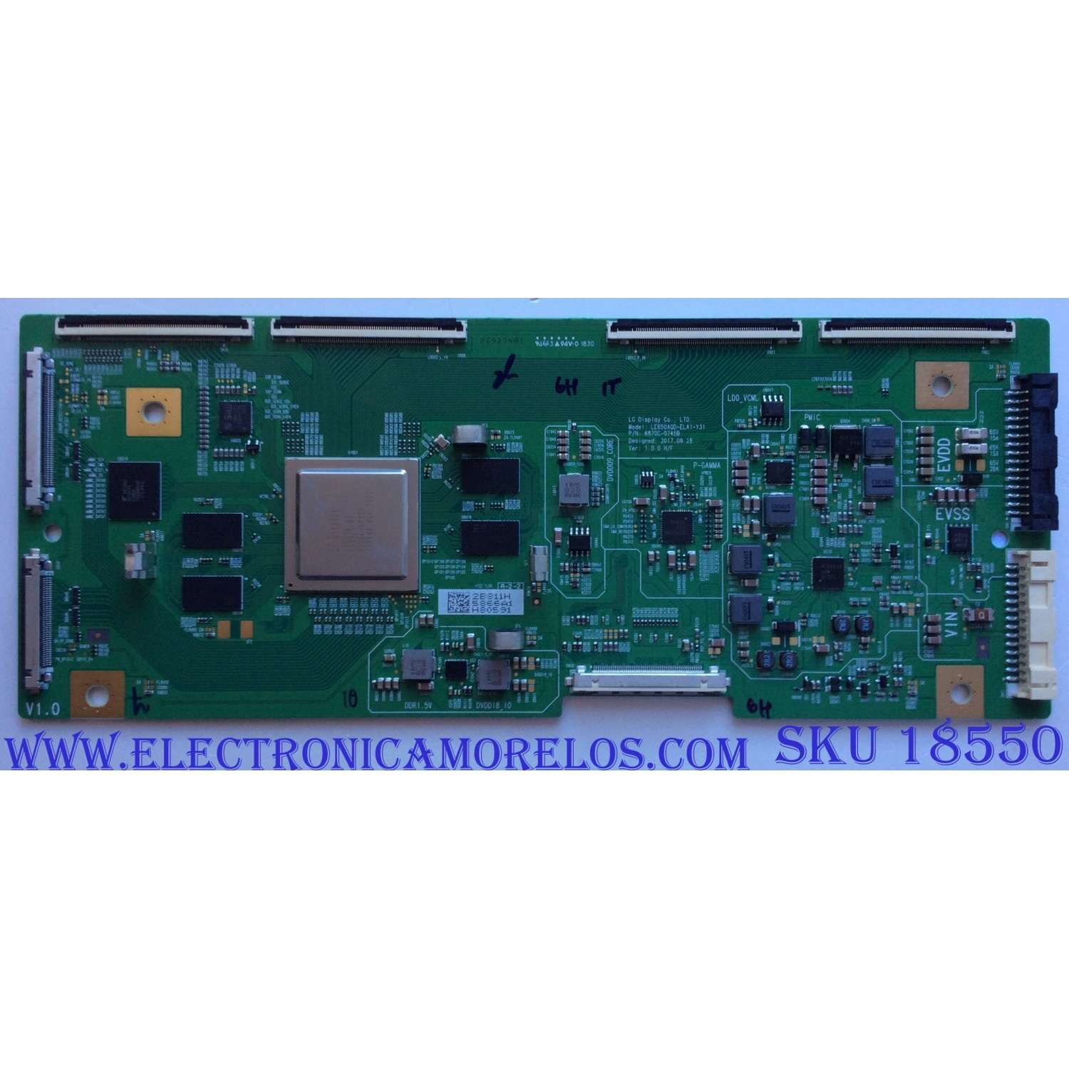 T-CON / LG 6871L-5866A / 5866A / DVDD18_10 / PANEL LE650AQD (EL)(A3) / MODELO OLED65C8PUA.BUSWLJR / OLED65B8PUA.BUSWLJR