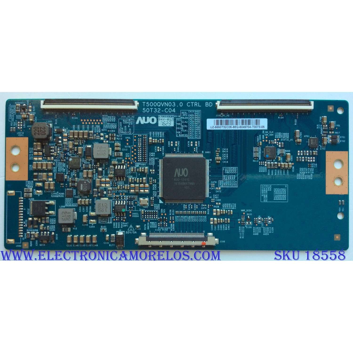 T-CON / INSIGNIA 55.50T32.C05 / T500QVN03.0 CTRL BD / 50T32-C04 / 5550T32C05 / PANEL TPT500U1-QVN03 REV:S0B0B / MODELO NS-50DR710NA17