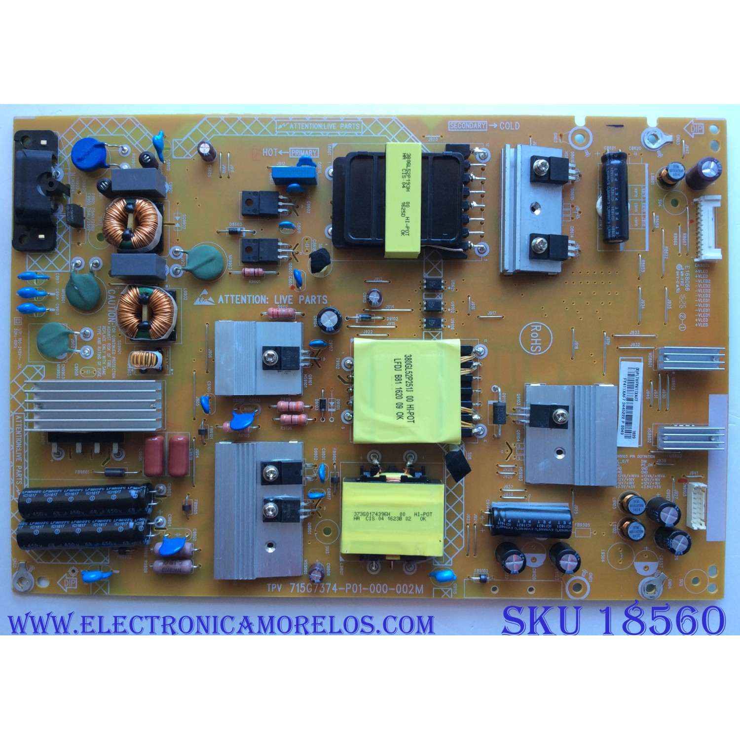 FUENTE DE PODER / INSIGNIA PLTVFY411XAF7 / 715G7374-P01-000-002M / 715G7374-P01-000-002H / PANEL TPT500U1-QVN03 REV:S0B0B / MODELO NS-50DR710NA17