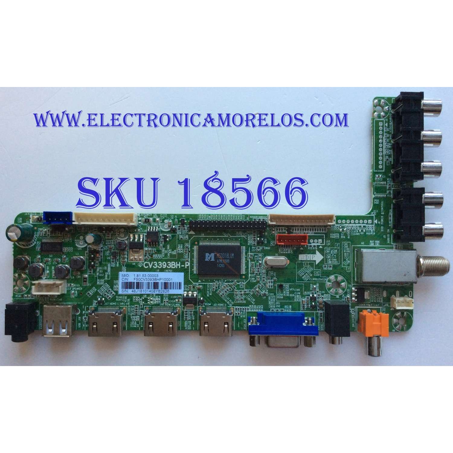 MAIN / WESTINGHOUSE 48J1810 / CV3393BH-P / F50CV3393BHP10001 / LTE48333 / PANEL D480D3-GG58-COX / MODELO DWM48F1Y1