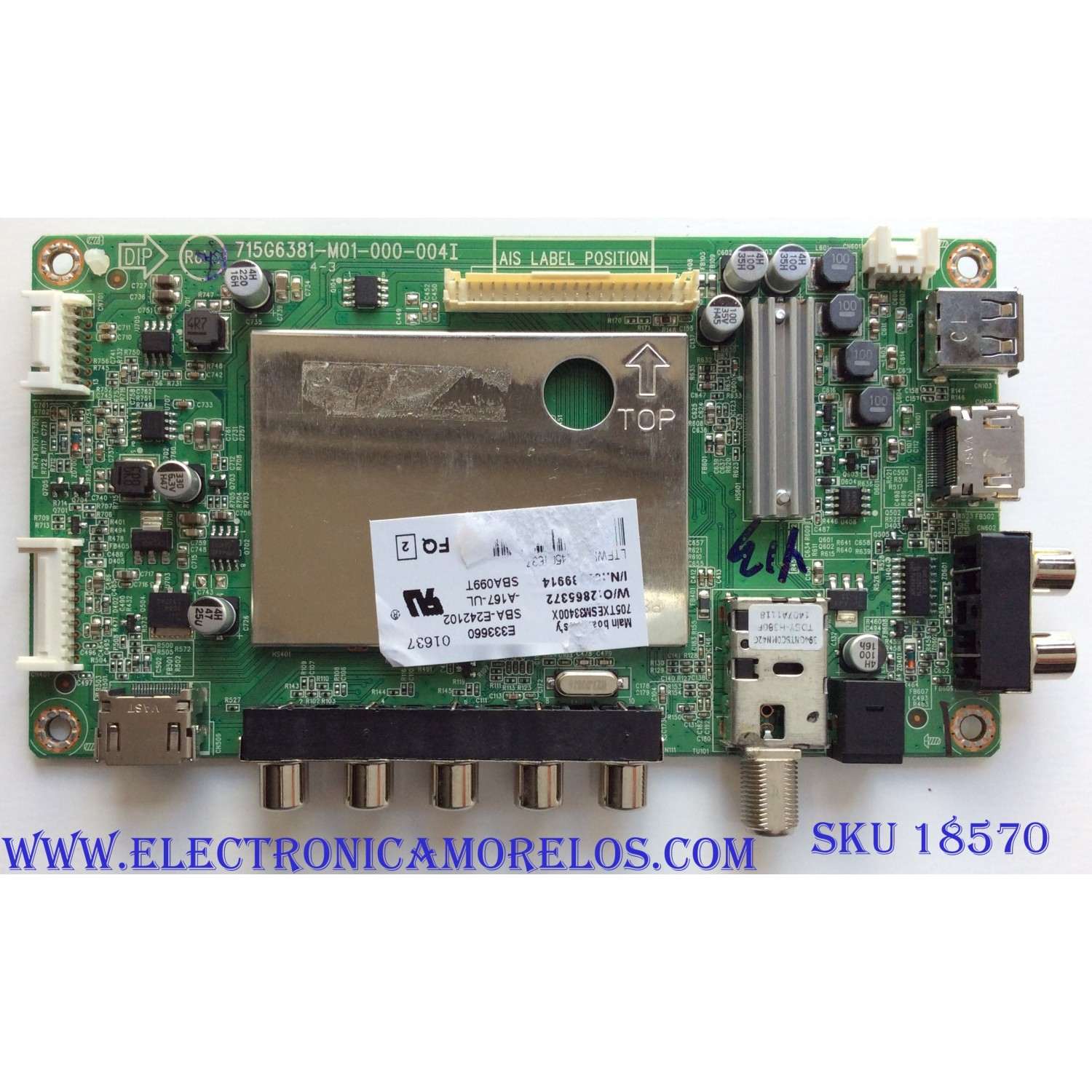 MAIN / VIZIO 756TXECB02K0320 / 715G6381-M01-000-004I / XECB02K03200SX / 705TXESM33400X / PANEL TPT420H2-HVN06 REV:S380A / MODELOS E420-B1 / E420-B1 LTYQPTCQ / E420-B1 LTYWPTCQ