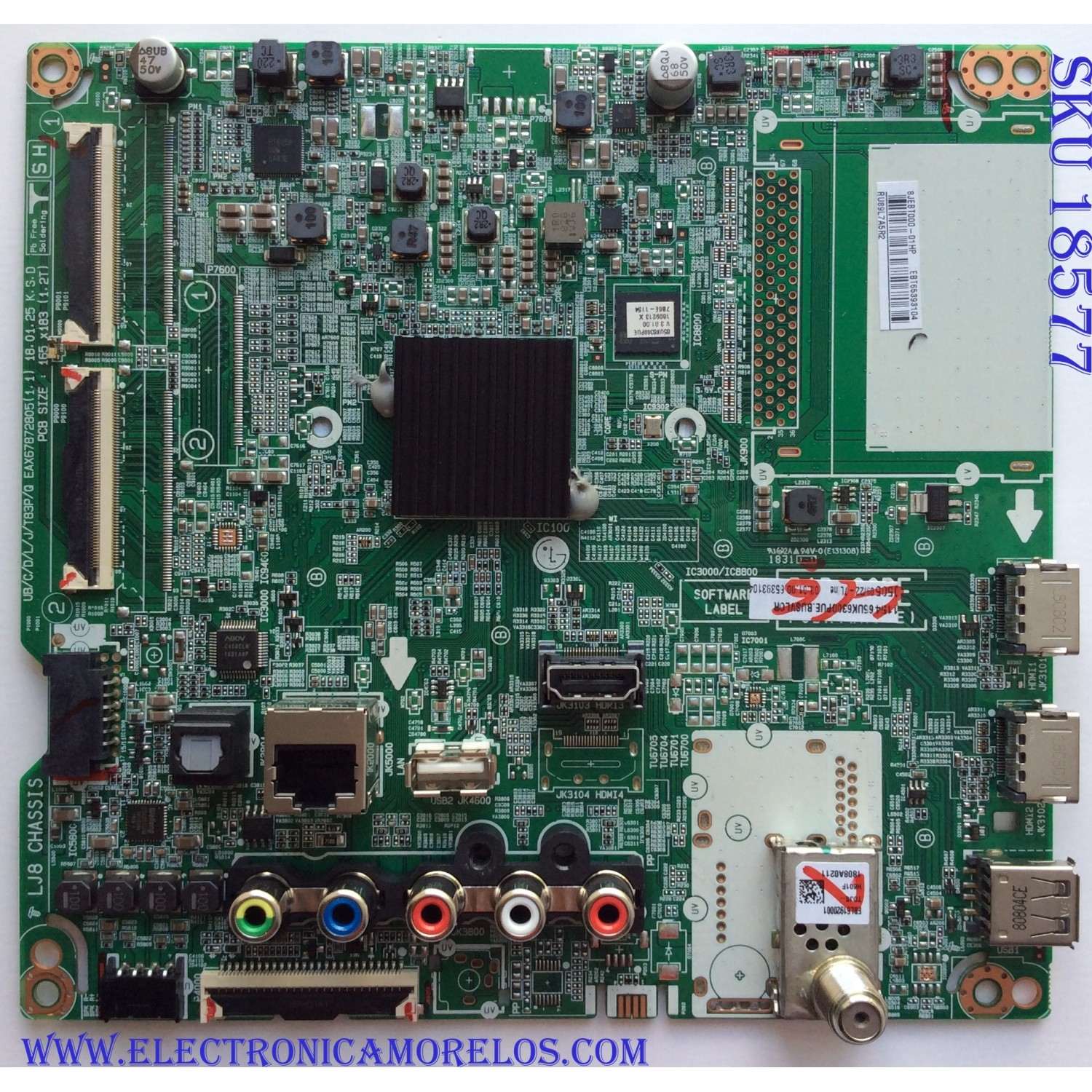MAIN / LG EBT65393104 / EAX67872805(1.1) / 8JEBT000-01HP / PANEL NC650DQG-AAGX3 / MODELO 65UK6300PUE BUSVLOR	