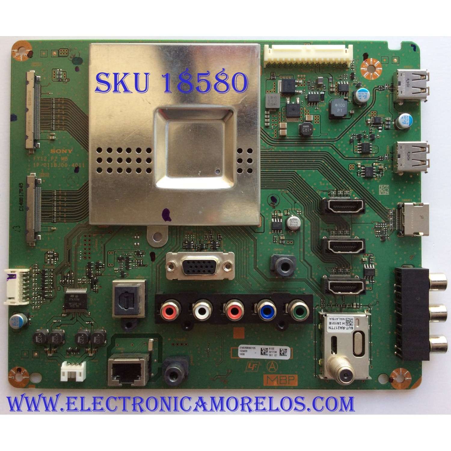 MAIN / SONY 1-895-172-11 / 0140AB060105 612E / 1P-0122J08-4012 / 1P-011BJ00-4011 / PANEL LTY550HJ04 A01 / MODELOS KDL-40EX640 / KDL-46EX640 / KDL-55EX640 / "NOTA:ESTA MAIN REQUIERE ACTUALIZACION"