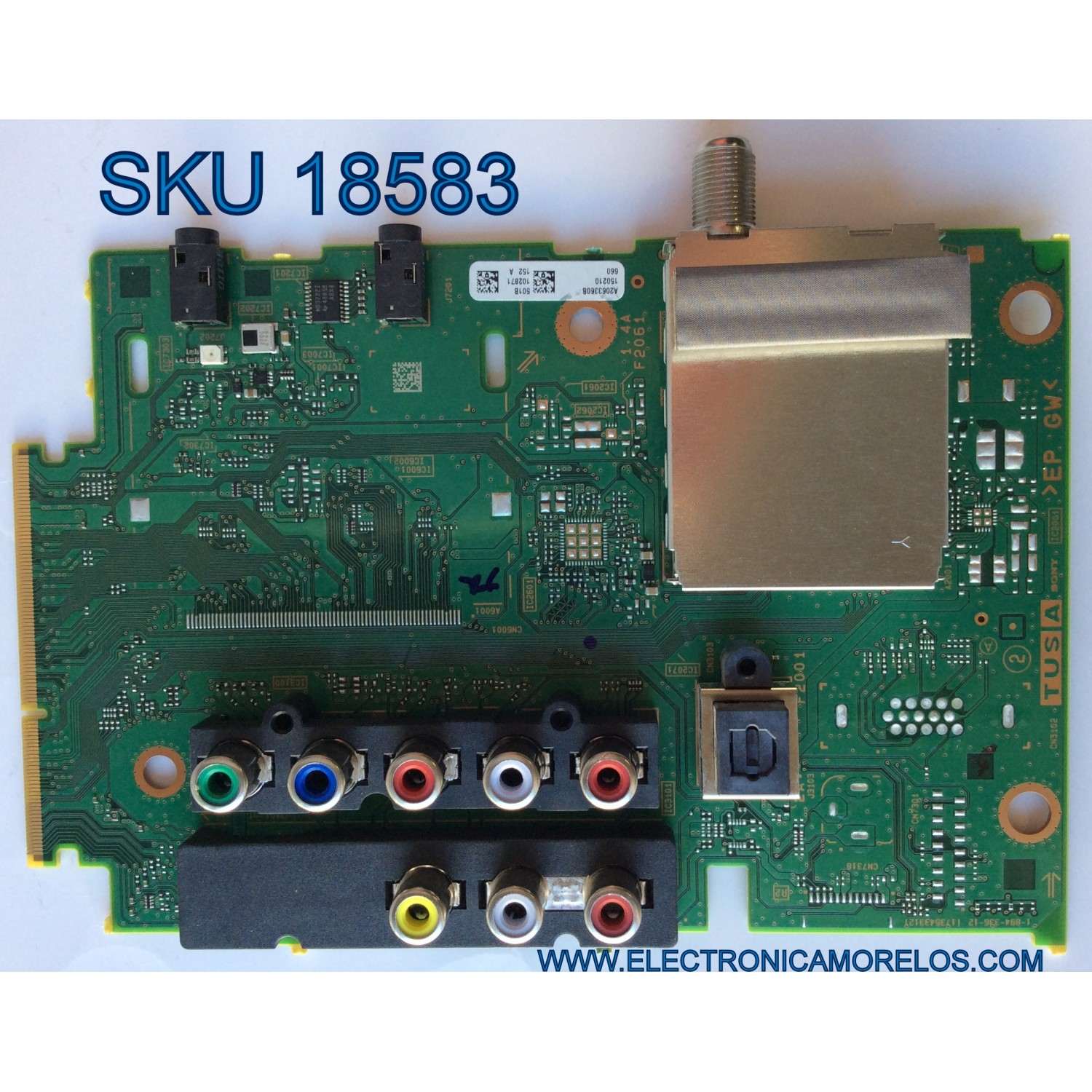 TARJETA TUNER A/V PARA TV SONY / NUMERO DE PARTE A2063360B 501 / 1-894-336-31 / 173543331 / A-2063-360-B 501 / 189433631 / PANEL YD4S650DTU01 / MODELO XBR65X950B / XBR-65X950B