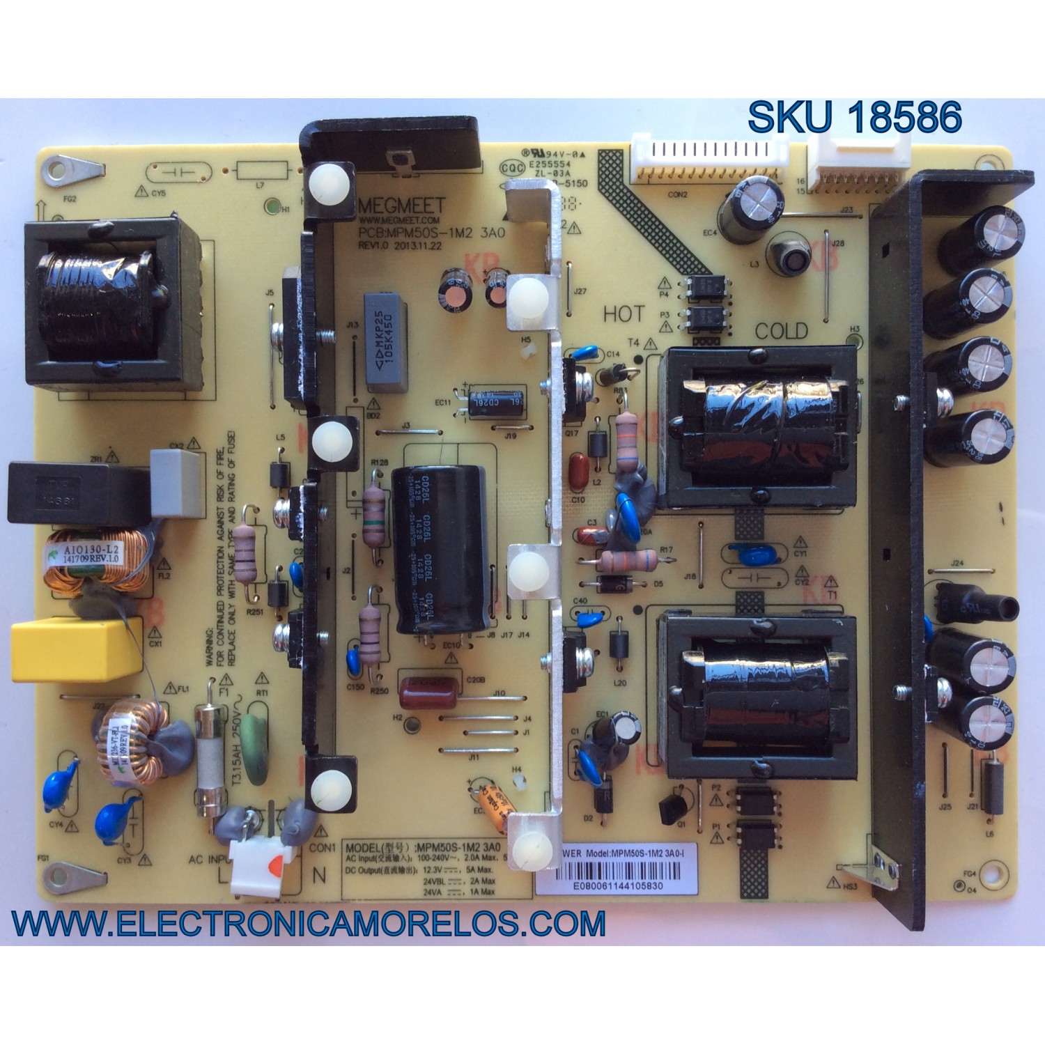 FUENTE DE PODER / CHANGHONG MPM50S-1M2 / MPM50S-1M2 3A0 / MPM50S-1M2 3A0-1 / PANEL V420DK1 / MODELO UD42YC5500UA	