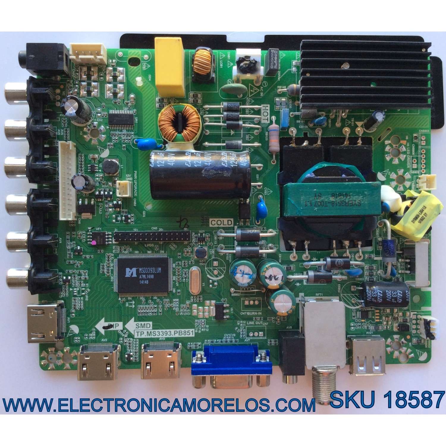 MAIN / FUENTE (COMBO) / WESTINGHOUSE B14041666 / TP.MS3393.PB851 / B14041666-0A05041 / E157925 / PANEL`S D400D3-GG54-C0X / V400HJ6-PE1 / MODELO DWM40F1Y1