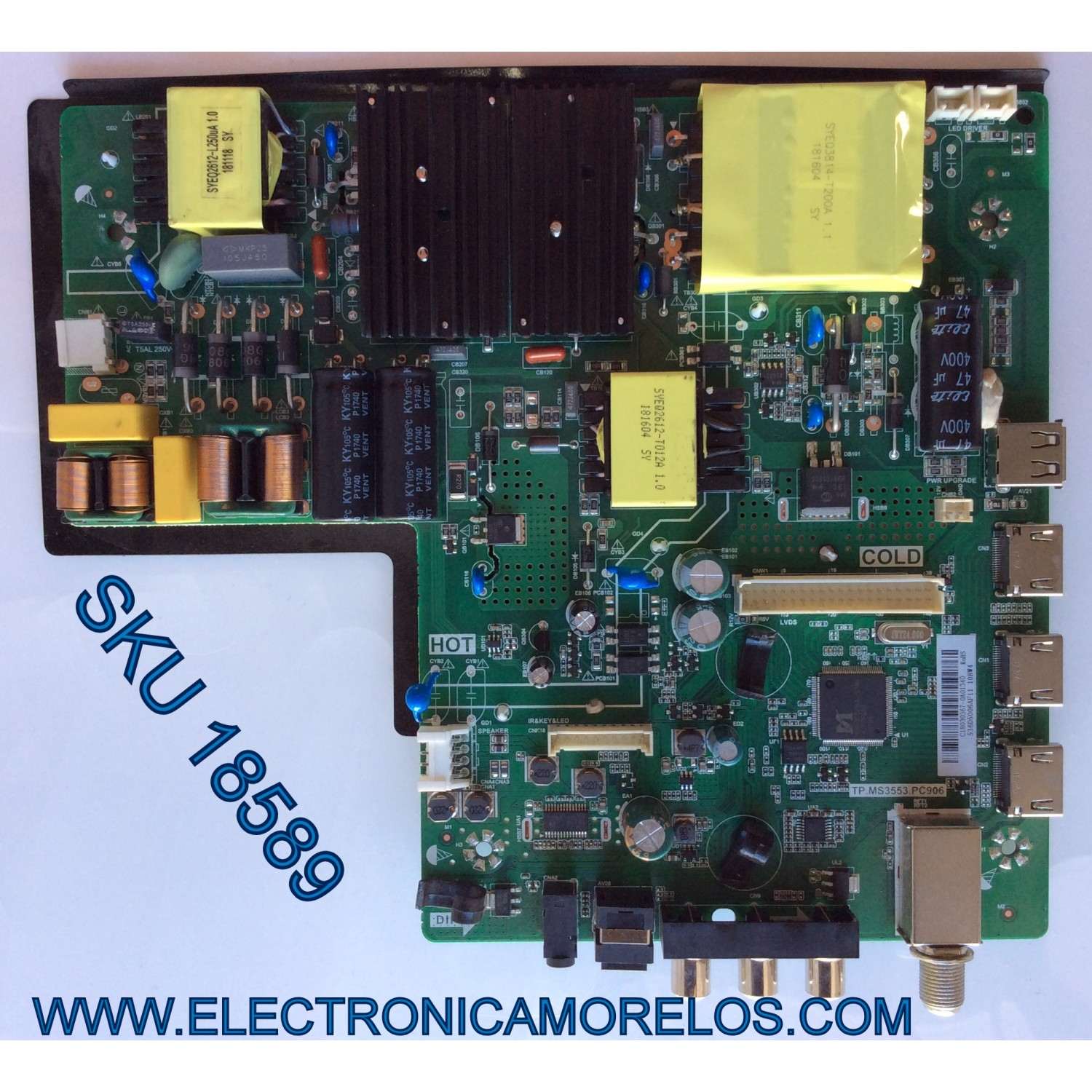 MAIN / FUENTE / ( COMBO ) INSIGNIA C18030367 / TP.MS3553.PC906 / 536D5006AF11 / PANEL T500HVN07.5 / MODELO NS-50D510NA19	