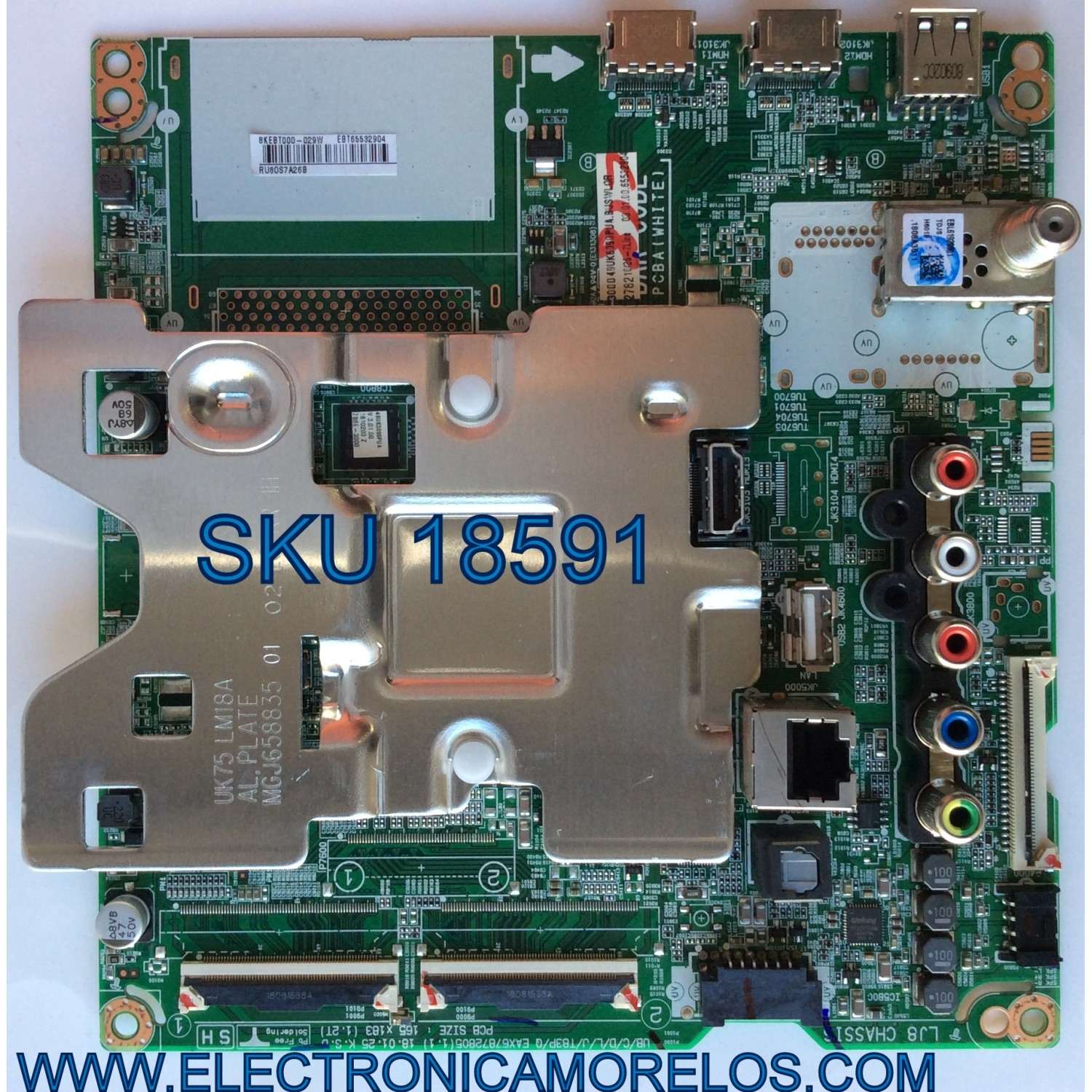 MAIN / LG EBT65532904 / EAX67872805(1.1) / 8KEBT000-029W / PANEL NC490DGG-AAGX1 / DISPLAY LC490DGJ (SL)A1) / MODELO 49UK6090PUA.BUSWLOR	