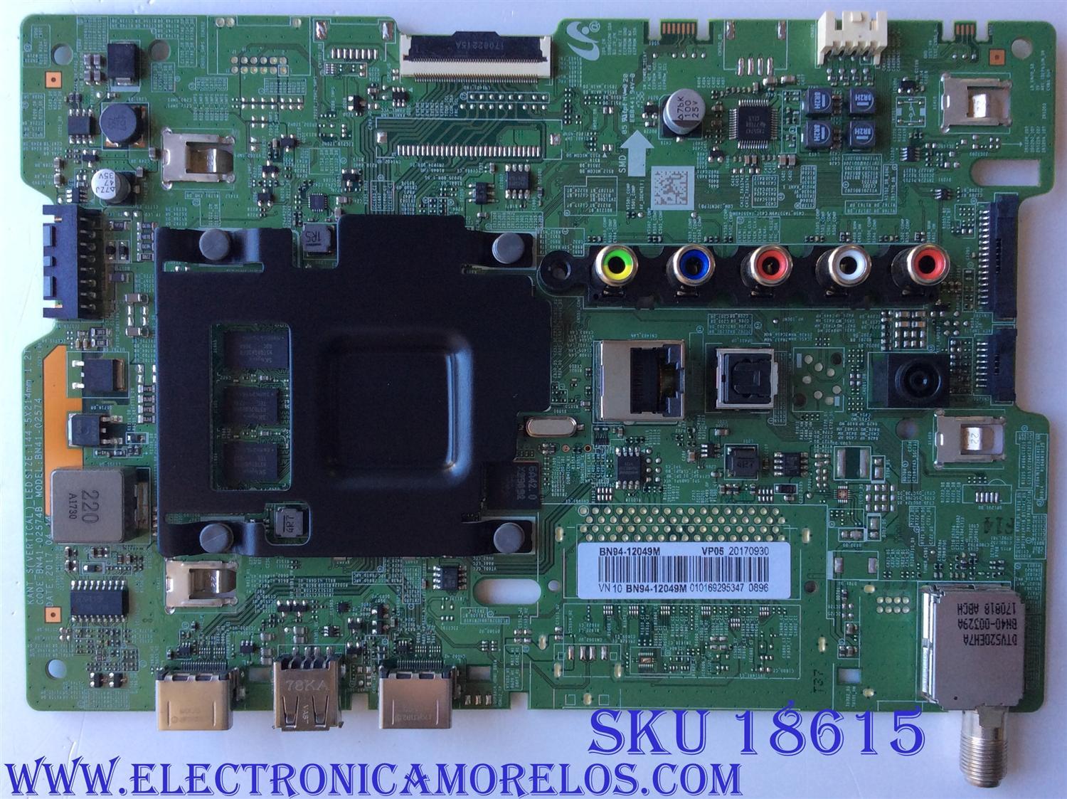 MAIN PARA TV SAMSUNG HD SMART TV / NUMERO DE PARTE BN94-12049M / BN41-02574B / PANEL CY-JM032BGLV1H / MODELOS UN32M530D / UN32M5300 / UN32M530DAFXZA / UN32M5300AFXZC / UN32M5300AFXZA / UN32M5300AFXZA FA02 / UN32M5300AFXZA XB03
