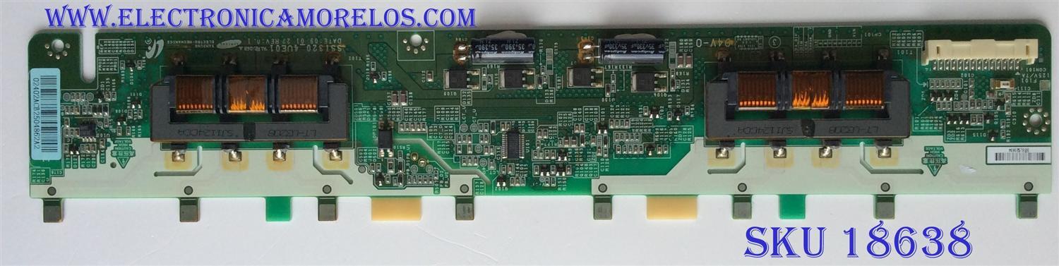 BACKLIGHT INVERSOR / RCA LJ97-02402A / 2402A / SSI320_4UE01 / PANEL LTI320AA02 / MODELO 32LA30RQD / NEC V321-G1 / V321	