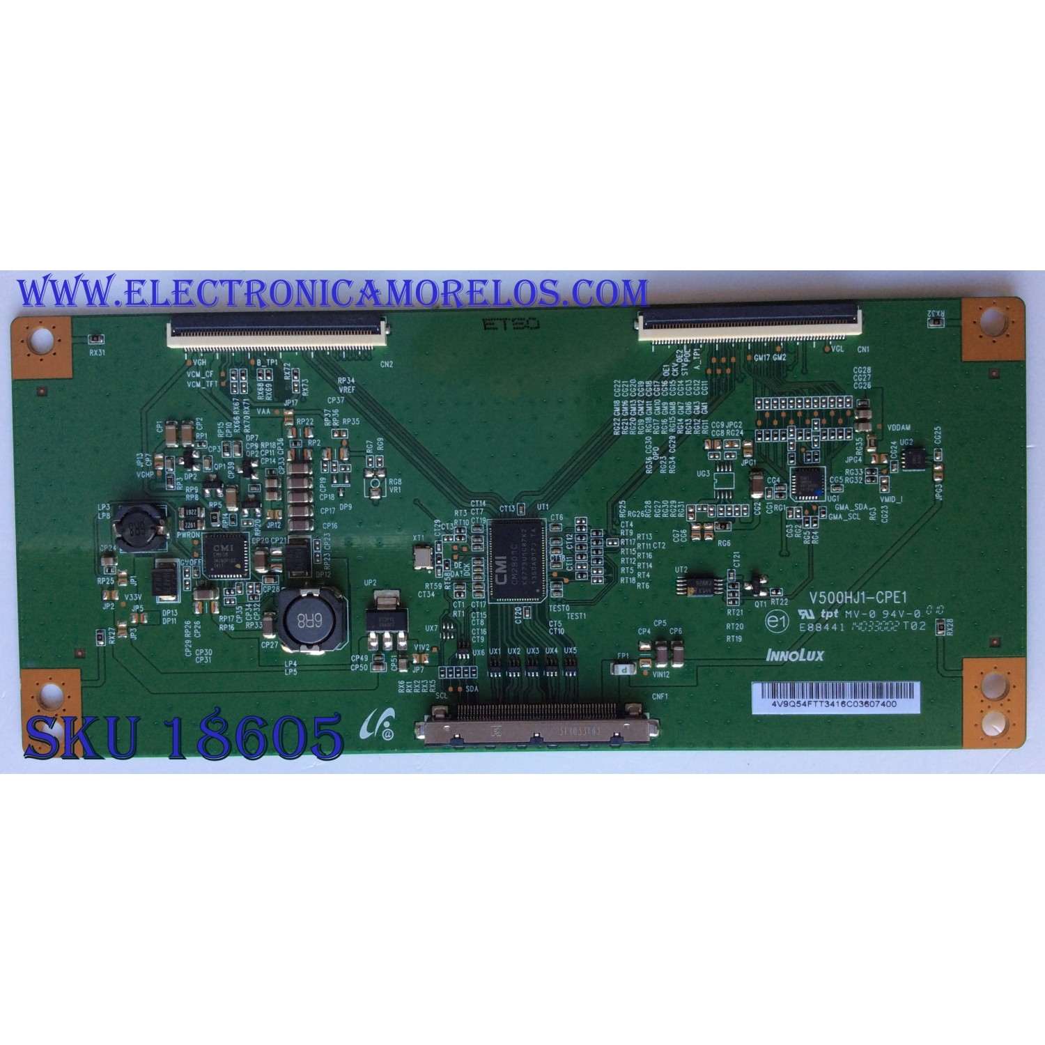 T-CON / LG 50LB6100-UG/ 4V9Q54F / V500HJ1-CPE1 / PANEL NC500DUN-VXBP2 / MODELO 50LB6100-UG.BUSJLJR	