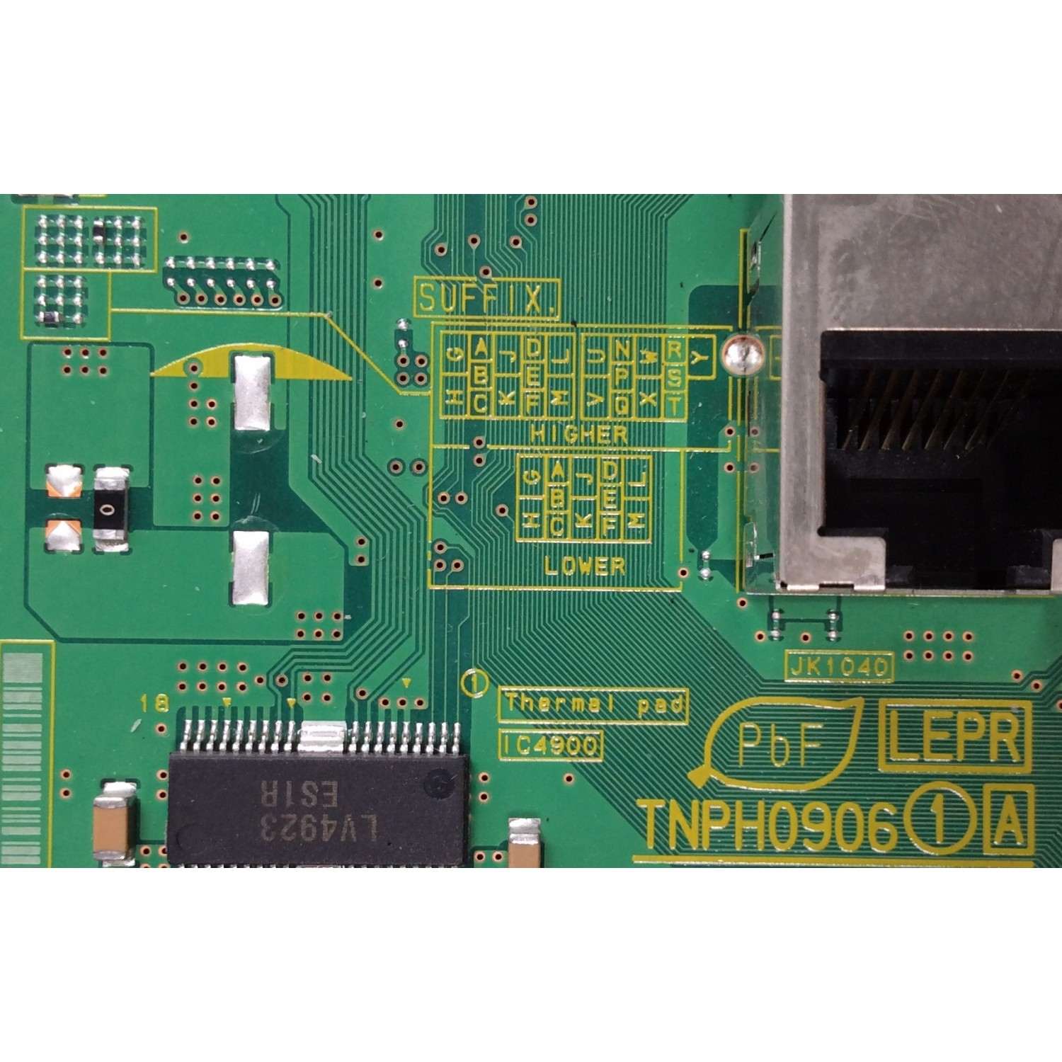 MAIN / PANASONIC TXN/A1NAUUS / TNPH0906UC / TNPH0906 / SUSTITUTA TNPH0906AC / PANEL VVX37F101G00 / MODELO TC-L37E3	 - Imagen 2