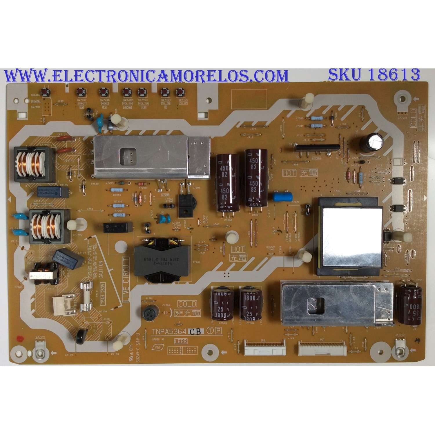 FUENTE DE PODER ( "BOTONERA" ) PANASONIC TNPA5364CB / TNPA5364 / PANEL VVX37F101G00 / MODELO TC-L37E3	