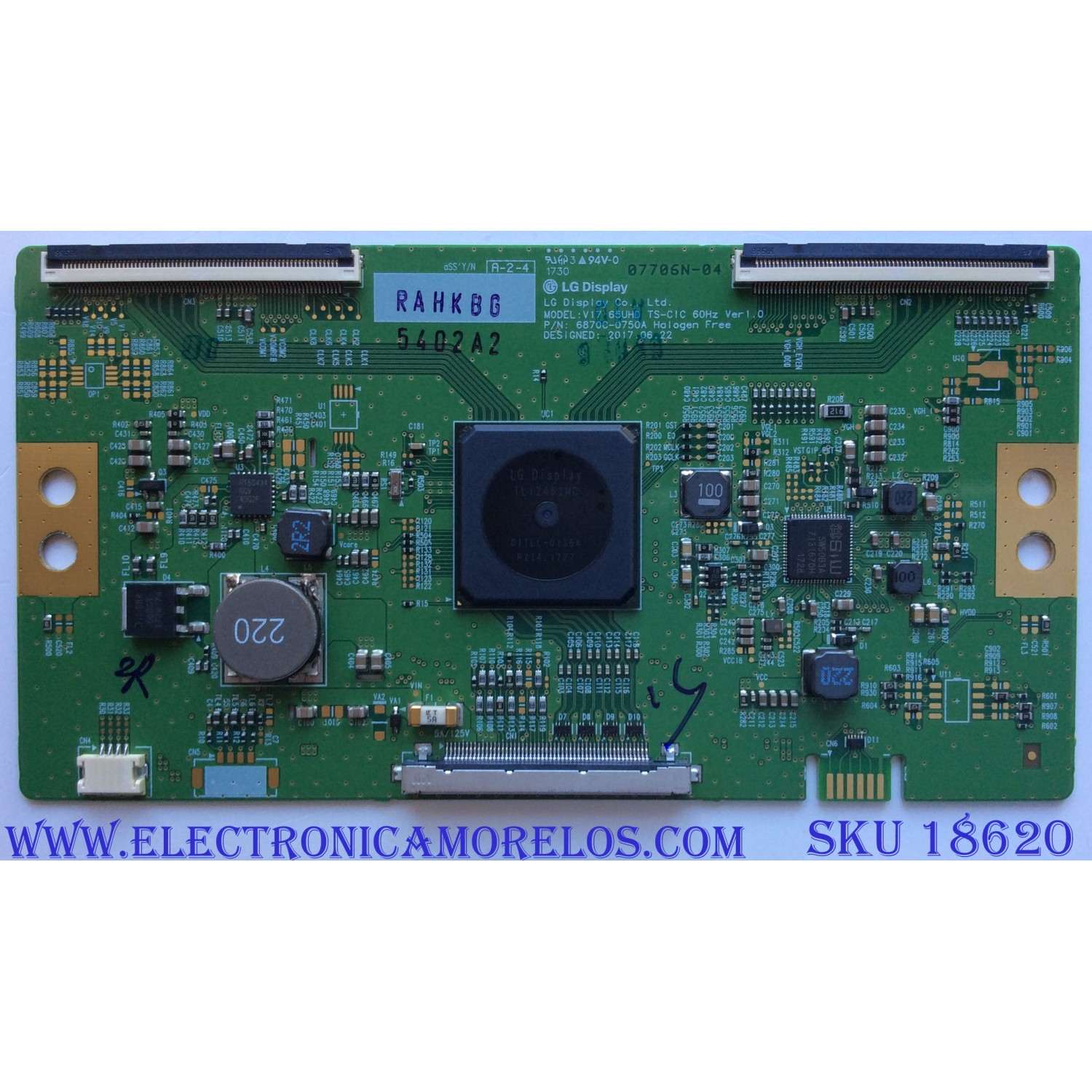 T-CON / LG 6871L-5402A / 5402A / 6870C-0750A / PANEL LC650EGE (FK)(M3) / MODELO 65UJ6540-UB AUSYLJR	