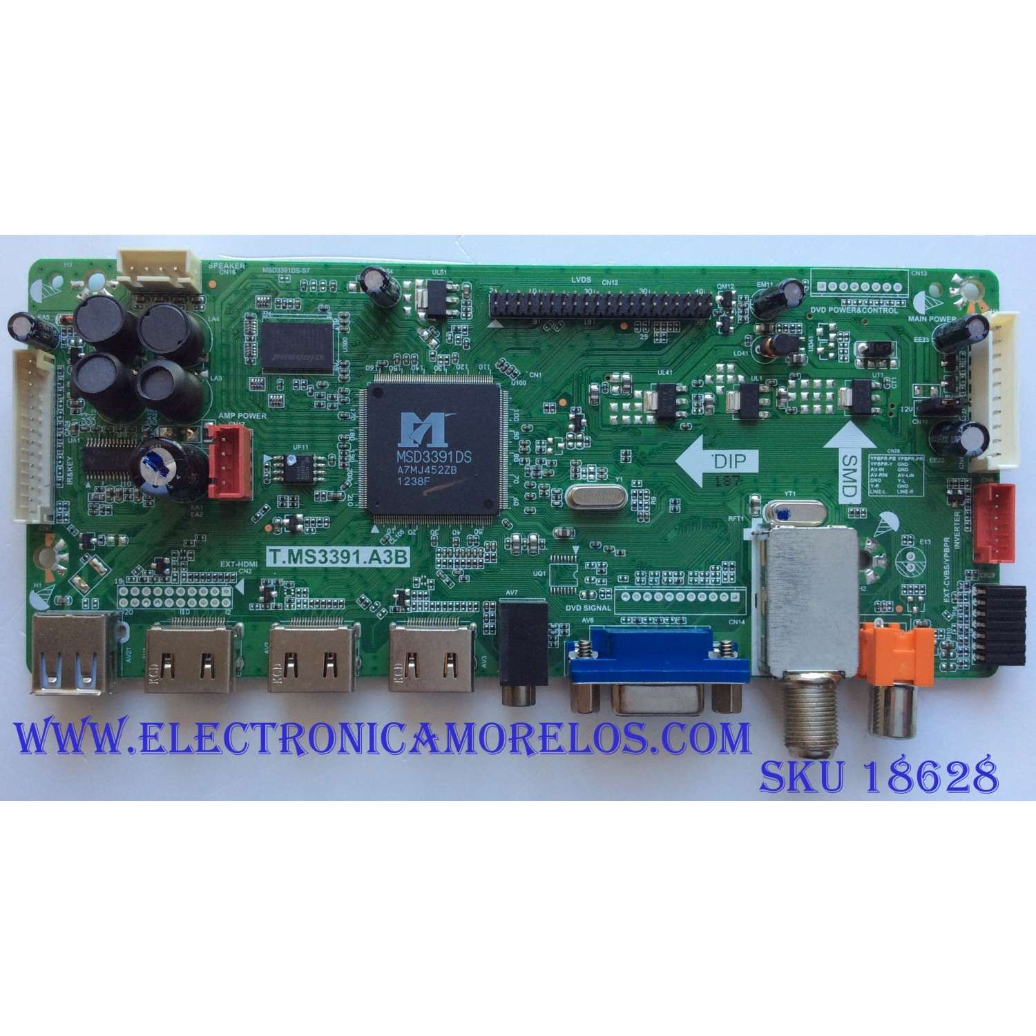 MAIN / APEX L12100187 / T.MS3391.A3B / ST3151A05-1 / PANEL V460HJ1-PE1 / MODELO LE4643T	