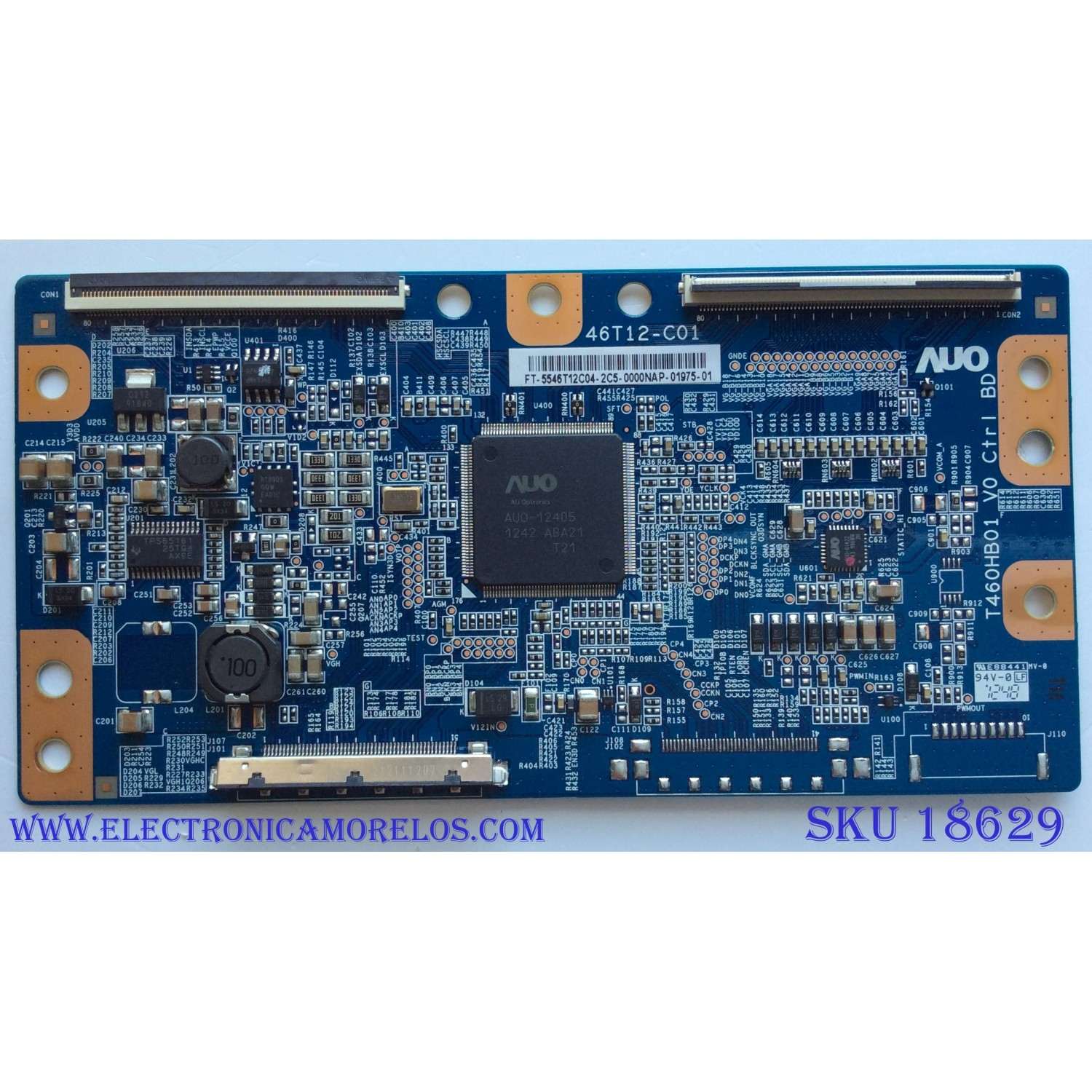 T-CON / APEX 55.46T12.C04 / 5546T12C04 / 46T12-C01 / T460HB01 V0 / PANEL V460HJ1-PE1 / MODELO LE4643T	