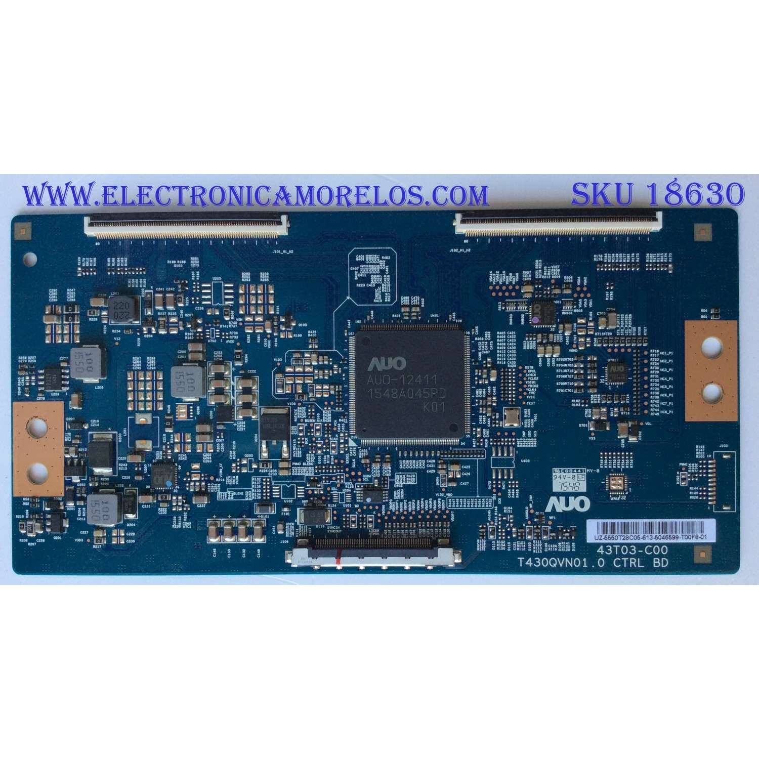 T-CON / INSIGNIA 55.50T28.C05 / 5550T28C05 / T430QVN01.0 / 46T03-C00 / PANEL TPT500U1-QVN02.A REV:S001F / MODELO NS-50DR710NA17	