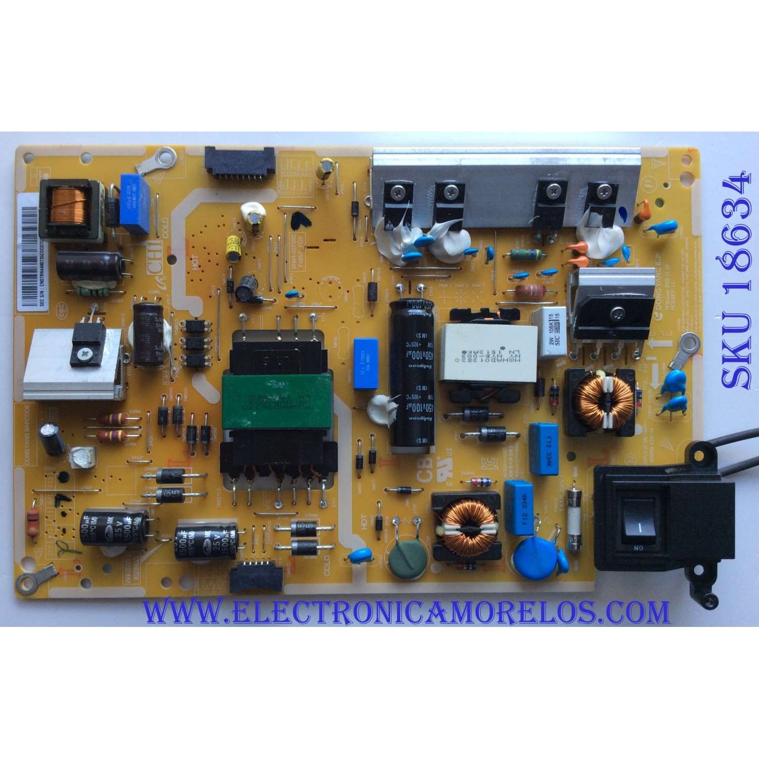 FUENTE DE PODER SAMSUNG BN44-00735C / BN4400735C / F48SF_FDY / MODELOS LH40DMEPLGA/GO SS01 / LH40DMEPLGA/GO / LH40DBEPLGA/GO SS01 / LH40DBEPLGA/GO FA05  / ( "IMPORTANTE" ) ""TRAE ROTO EN CONECTOR DE A/C""