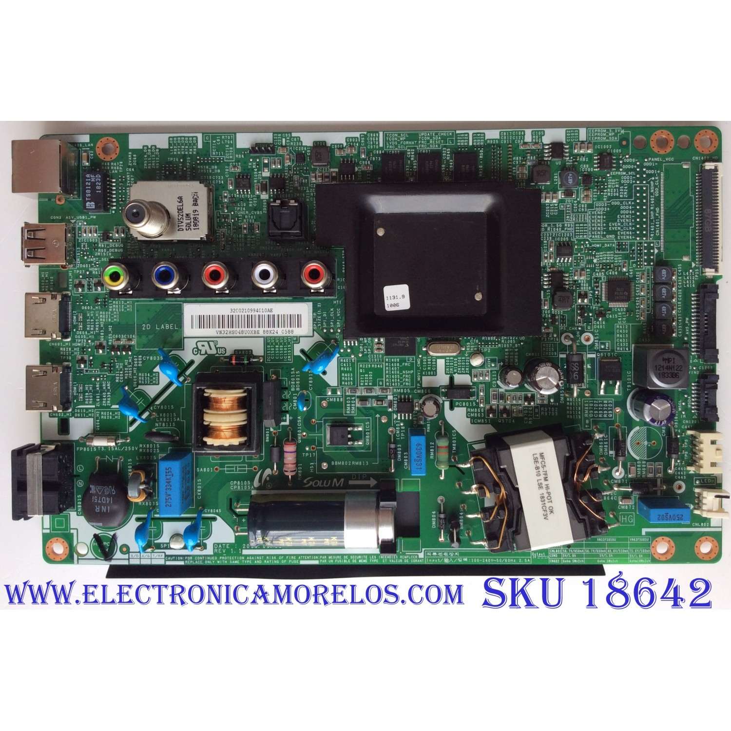 MAIN / FUENTE / SAMSUNG BN81-16356A / VN32HS048U / 3200210994010AE / PANEL BOEI320WX1 / DISPLAY HV320WHB-N5B / MODELO UN32M4500BFXZA BZ01	