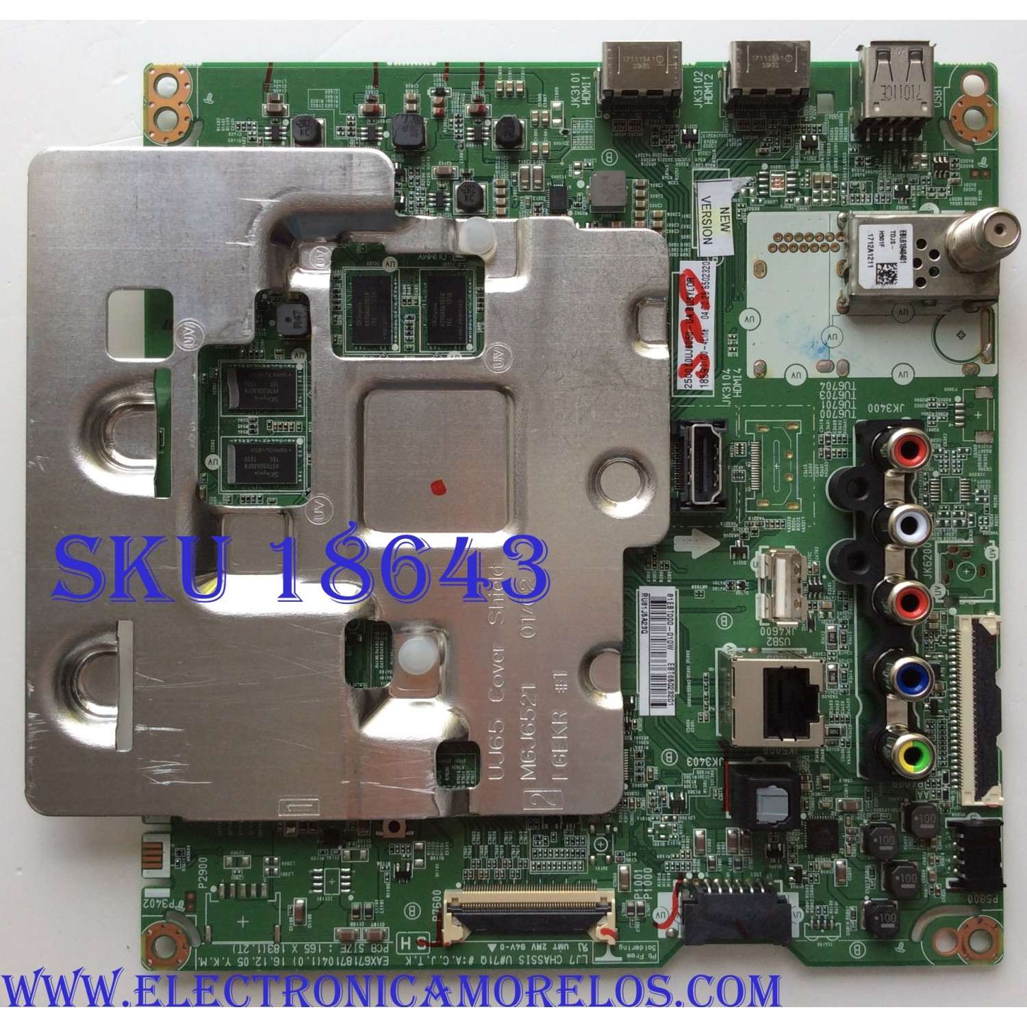 MAIN PARA TV LG 4K·UHD·HDR ((SMART TV)) / NUMERO DE PARTE EBT65023201 / EAX67187104(1.0) / EBT000-010W / 65023201 / PANEL NC600DGE AAFXC / DISPLAY LC600EGY (SK)(A6) / MODELO 60UJ6050 / 60UJ6050-UA  / 60UJ6050-UA.BUSYLOR