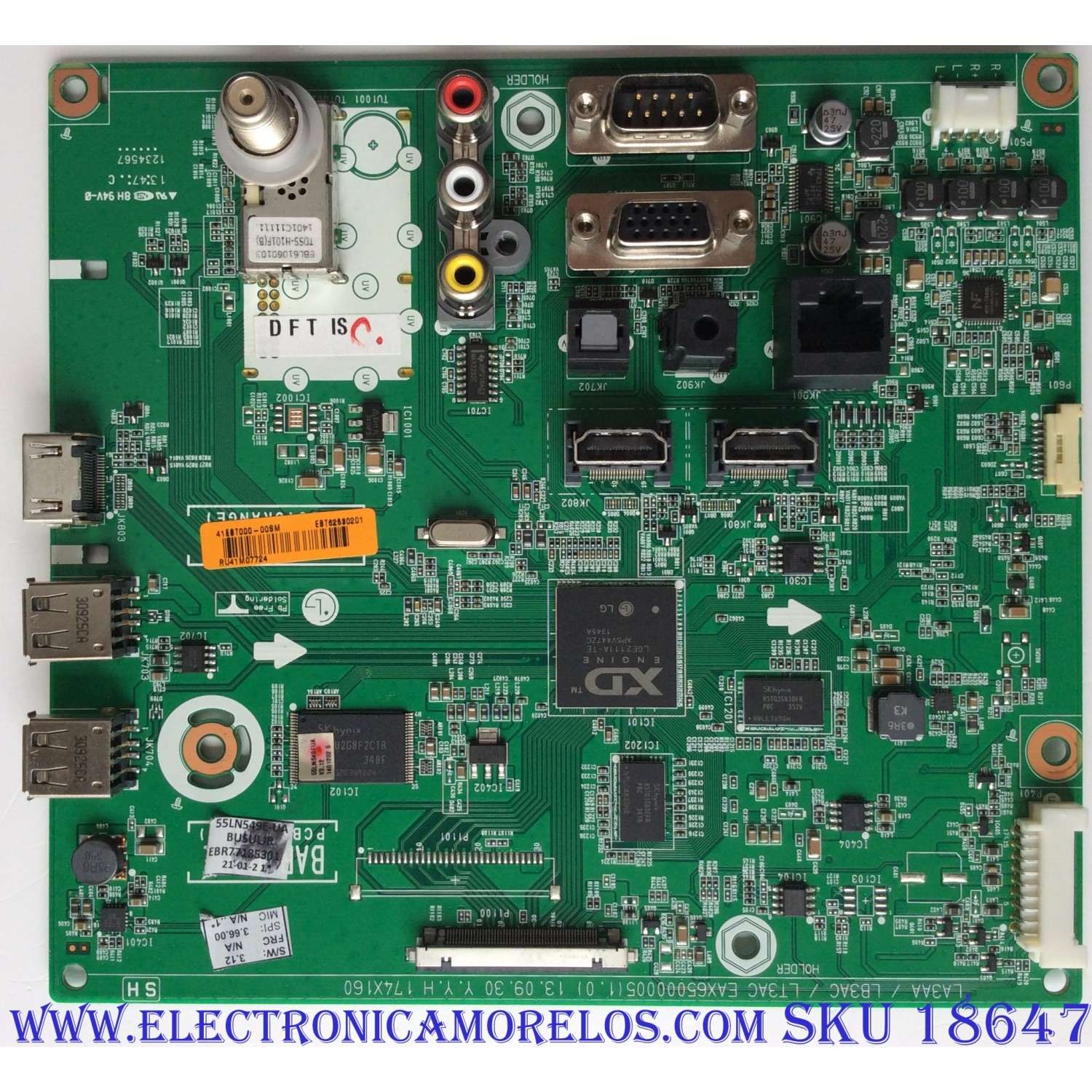 MAIN / LG EBT62530201 / EAX65000005(1.0) / EBR77185301 / EAX65000004(1.4) / PANEL NC550DUN-SAAP1 / MODELO 55LN549E-UA.BUSULJR	