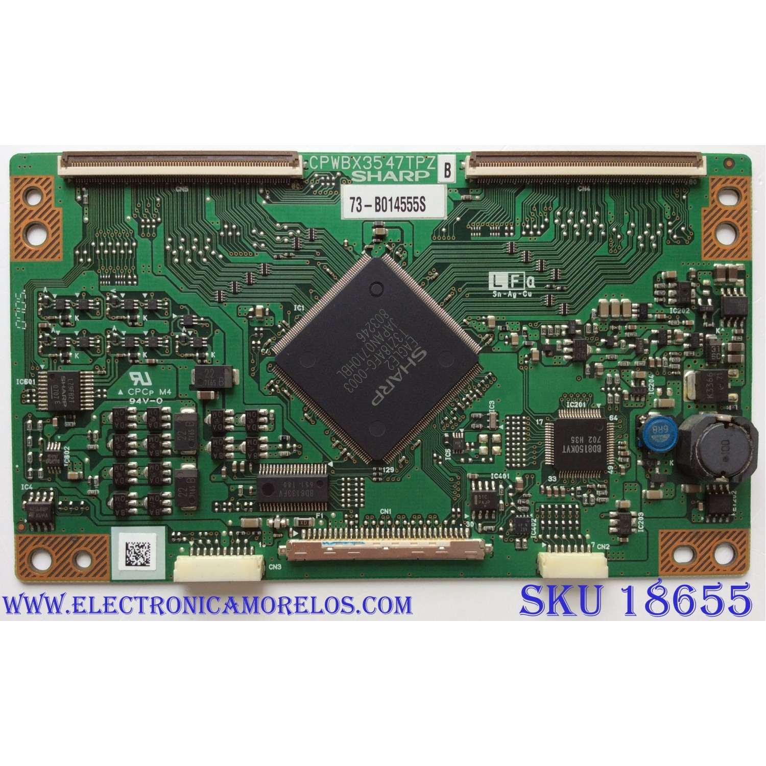 T-CON / SHARP CPWBX3547TPZB / CPWBX3547TPZ / PANEL LK370T3LZ6CZ / MODELOS LC-37D43U / LC-C3742U	