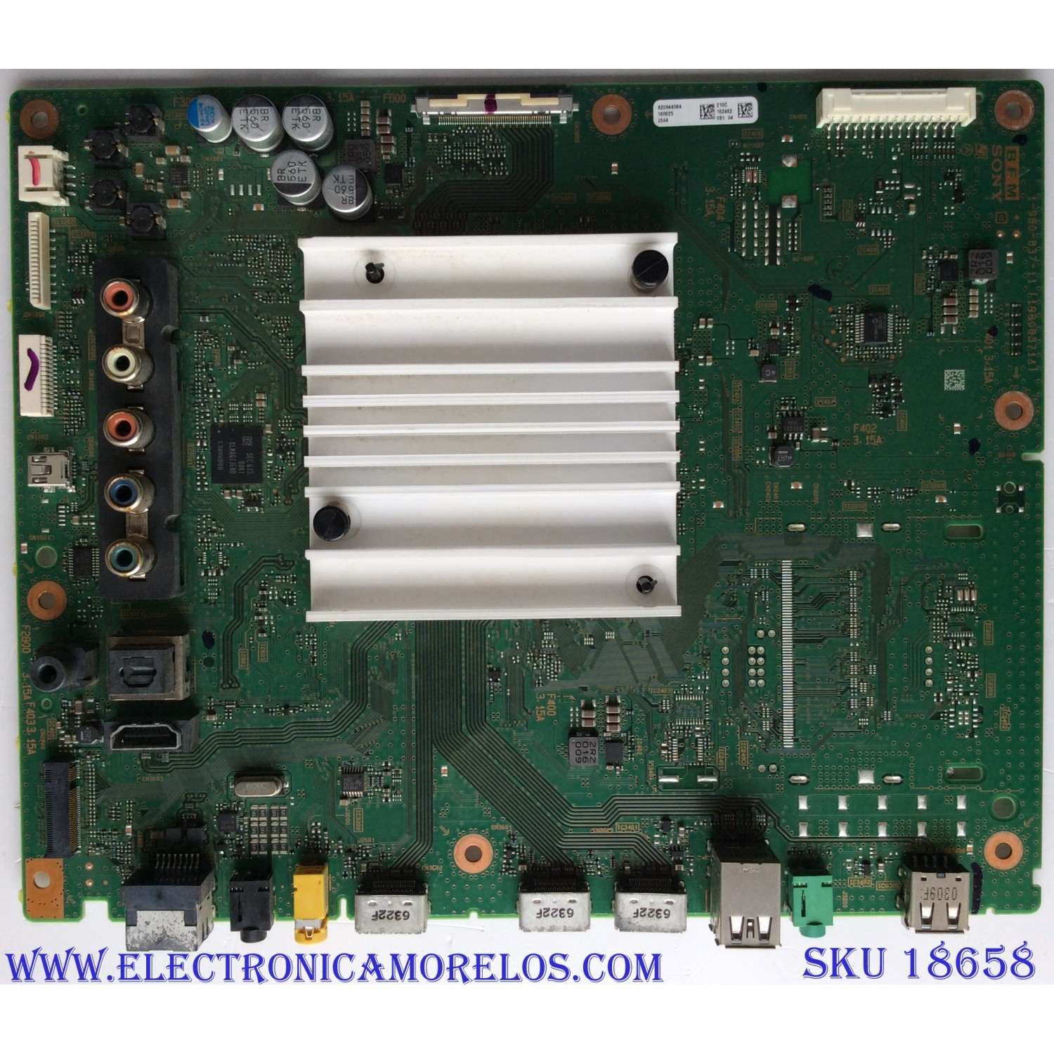 MAIN ORIGINAL PARA TV SONY / NUMERO DE PARTE A2094408A  / 1-980-837-11 / 198083711 / A-2094-408-A / PANEL YS6S550CNG02B / DISPLAY LC550EQY(SJ)(A3) / MODELO XBR-55X700D / XBR55X700D