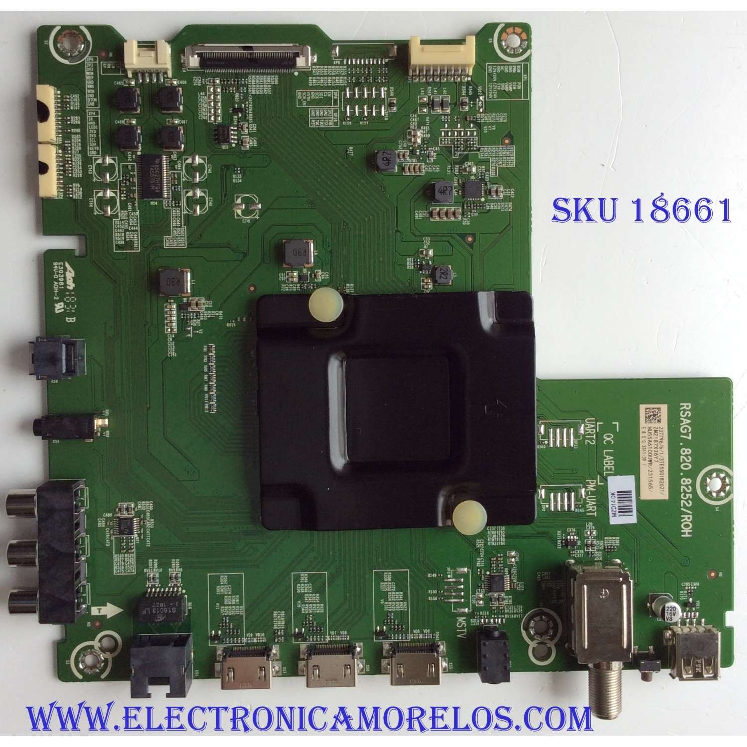 MAIN / HISENSE 237796 / RSAG7.820.8252/ROH / 231565 / HU55A6100UWR / 3TE55G182621 / PANEL HD550S1U81-L1 / MODELO 55R6000E / 55R6E