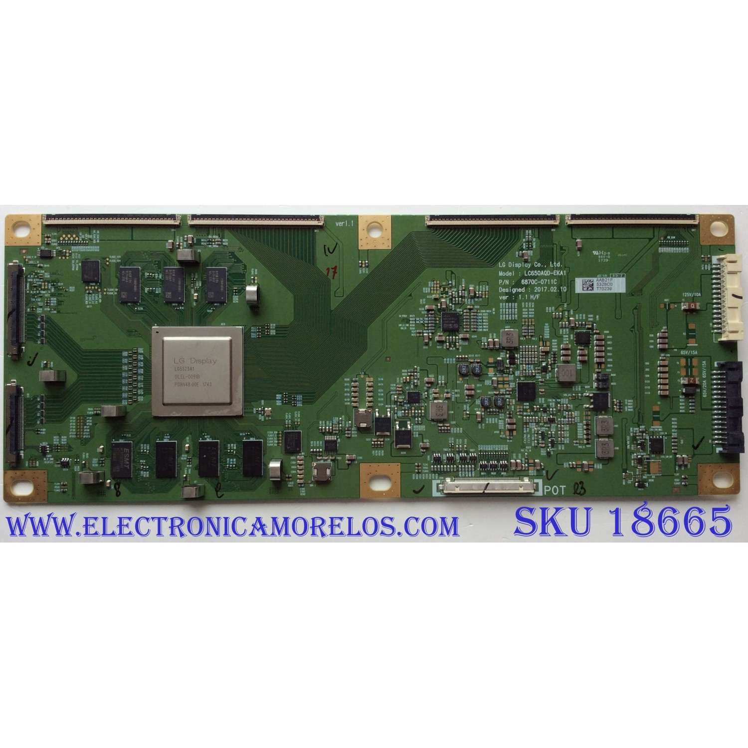 T-CON / LG 6871L-5003E / 6870C-0711C / 6871L-5328C / 5328C / LC650AQD-EKA1 / PANEL LC550AQD (EK)(A3) / MODELOS OLED55C7P-U.BUSYLJR / OLED55C7P