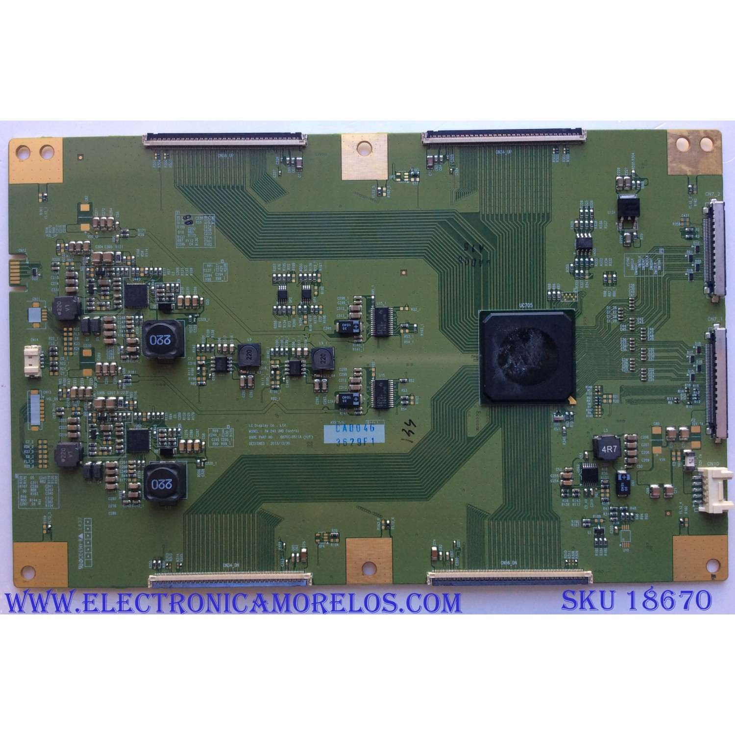 T-CON / LG 6871L-3629F / 3629F / 6870C-0511A / PANEL LC650EQF(FG)(M1) / MODELO 65UB9200-UC AUSWLJR	