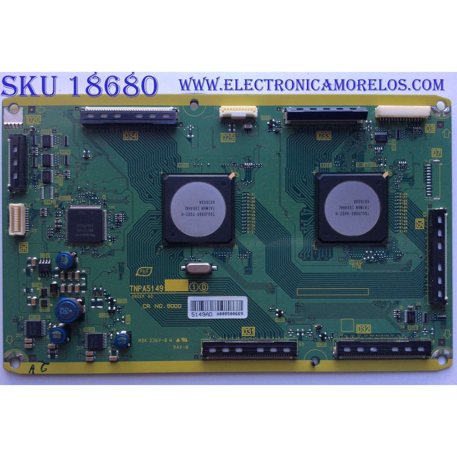 MAIN LOGICA / PANASONIC TXN/D1LWUUS / TNPA5149 / TNPA5149AD / 5149AD / PANEL MC137T21P13 / MODELOS TC-P54VT25 / TC-P55ST30	