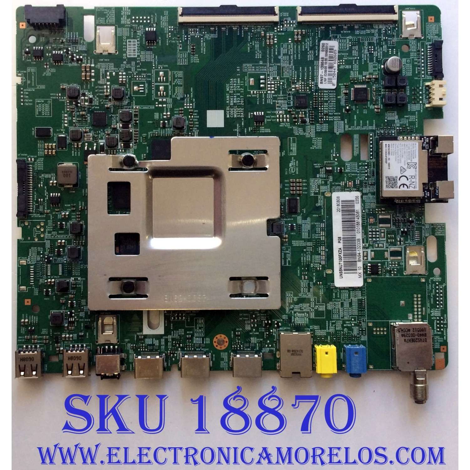MAIN ORIGINAL PARA TV SAMSUNG / NUMERO DE PARET BN94-13233B / BN41-02635A / BN97-13984B / PANEL CY-NN055HGHV1H / DISPLAY ST5461D08-1 / MODELO UN55NU7100FXZA CB06 / UN55NU710DFXZA CB06