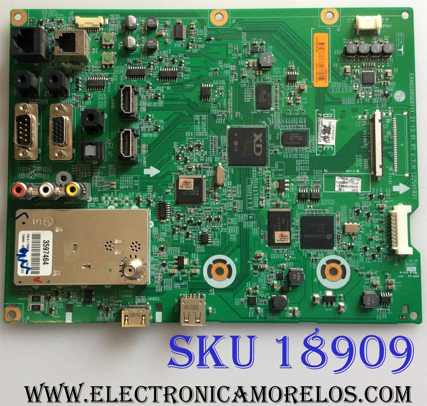 MAIN / LG EBT62559603 / EAX65085601 (1.2) / EAX65085601 / MODELOS 47LP645H-UH.BUSYLJR / 47LP645H / PARTE SUSTITUTA EBR62559603