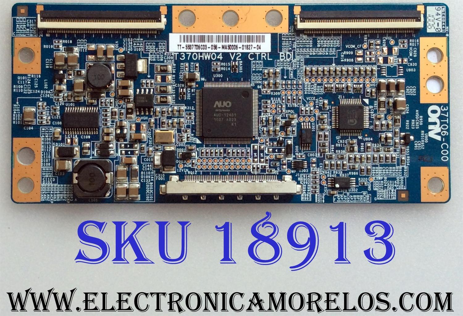 T-CON / SAMSUNG 55.37T06.C03 / T370HW04 / 5537T06C03 / 37T06-C00 / PANEL T370FAE1-DA DD01 / MODELOS UN37C5000QFXZA AA02 / UN37C5000QF / UN40C5000QFXZA / UN40C5000QF