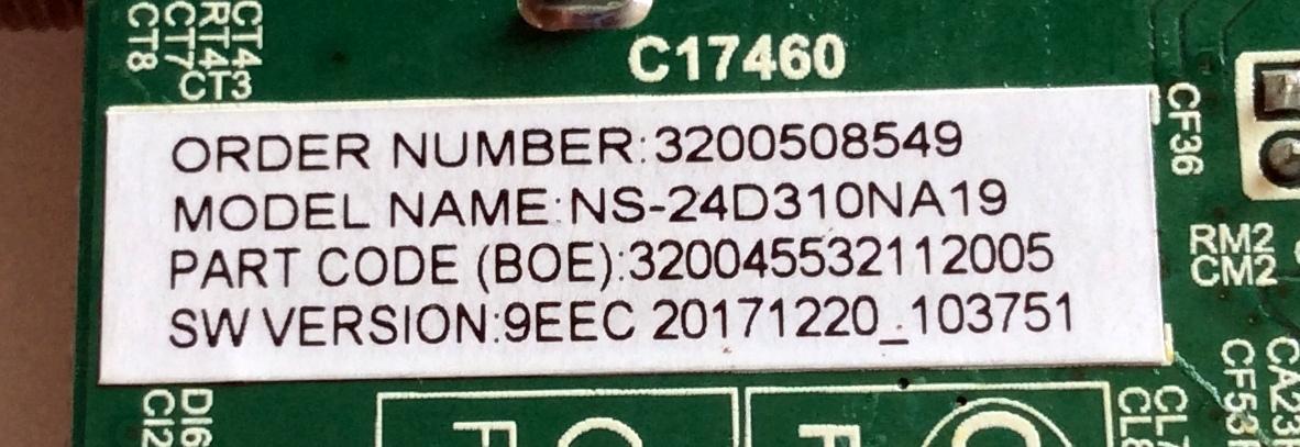 MAIN / FUENTE / (COMBO) / INSIGNIA N18062021 / TP.MS3553.PA592 / 3200508549 / E254215 / PANEL BOEI236WX1 / MODELO NS-24D310NA19 - Imagen 2